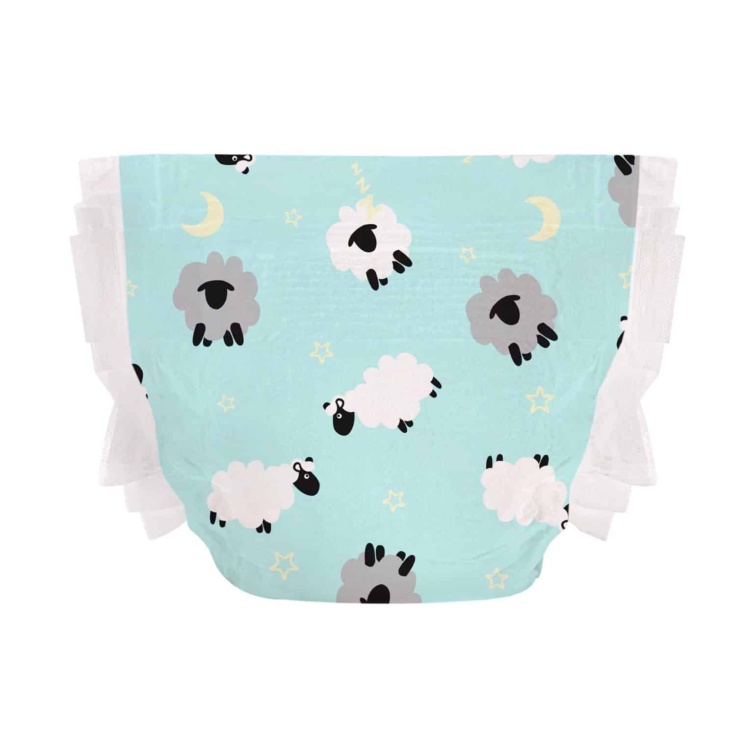 The Honest Company Overnight Baby Diapers, Sleepy Sheep, Size 5, 44 ct - Görsel 4