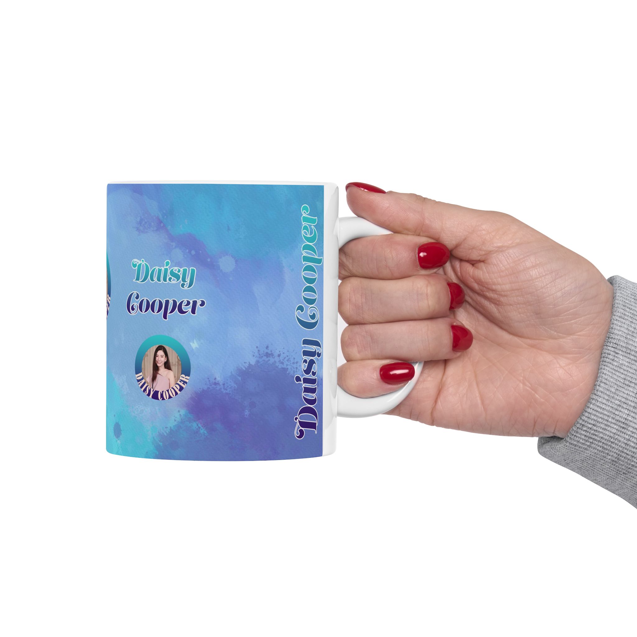 Watercolor Collection 22345 - Customizable Picture Pattern Ceramic Mug, (11oz, 15oz) - Görsel 6