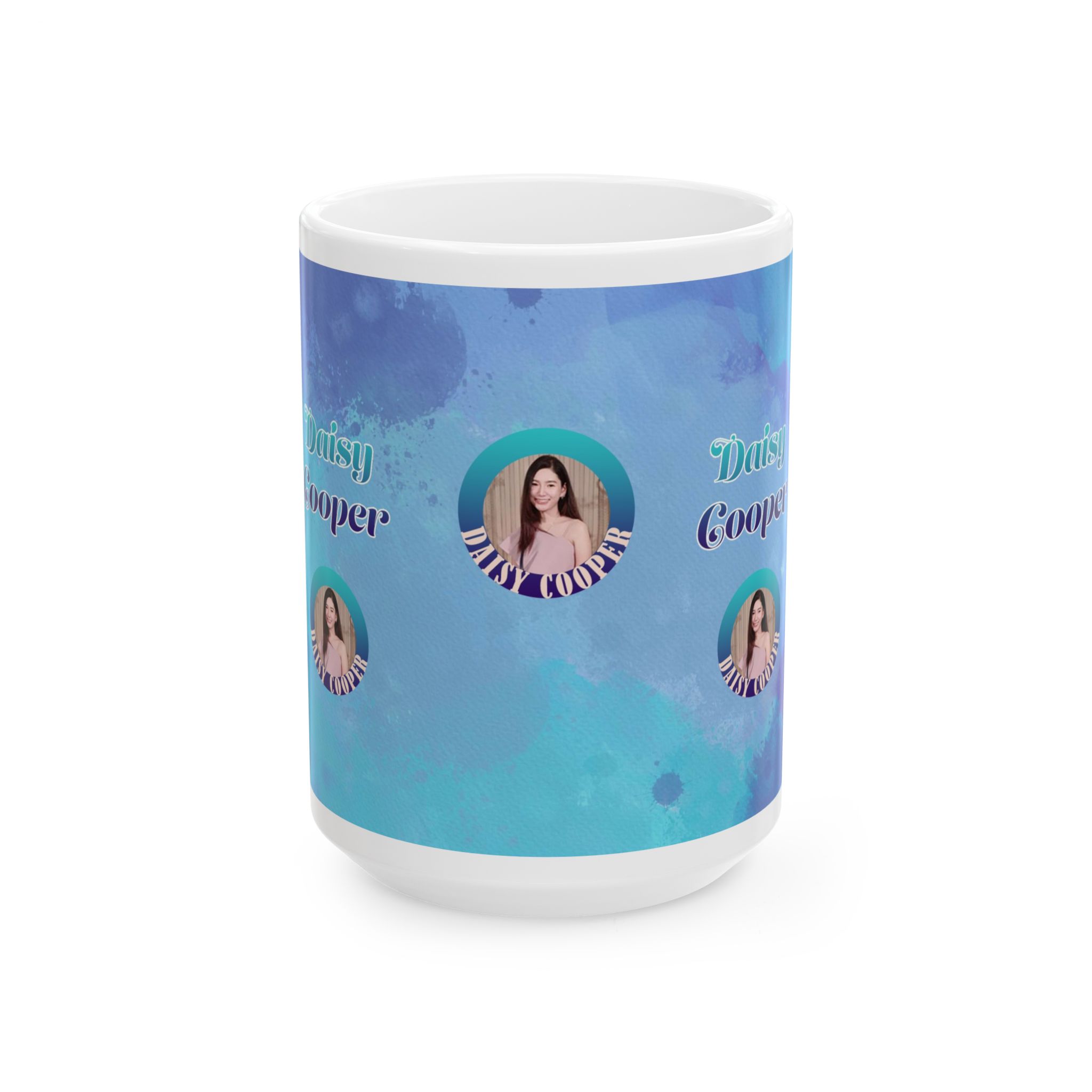 Watercolor Collection 22345 - Customizable Picture Pattern Ceramic Mug, (11oz, 15oz) - Görsel 7