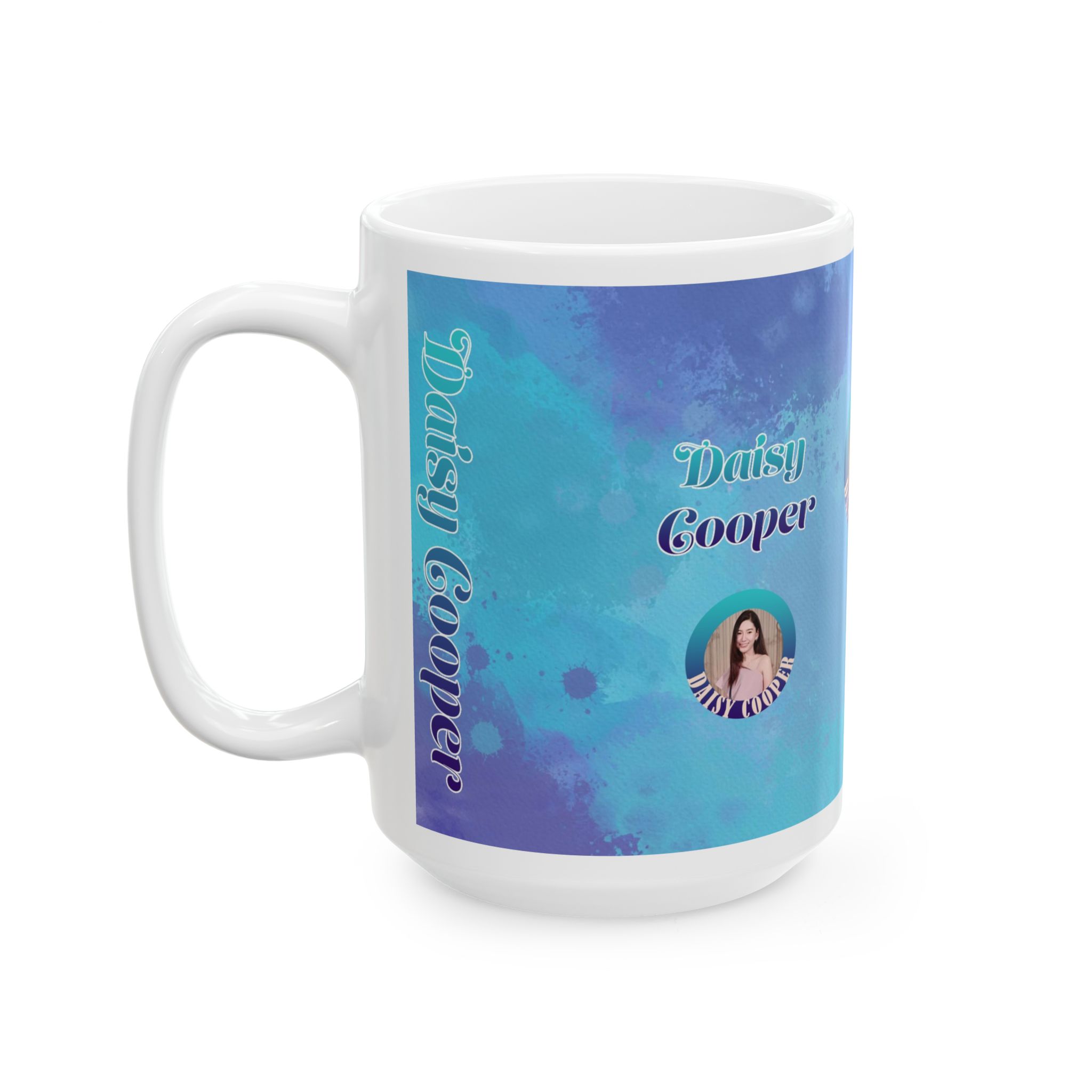 Watercolor Collection 22345 - Customizable Picture Pattern Ceramic Mug, (11oz, 15oz) - Görsel 8