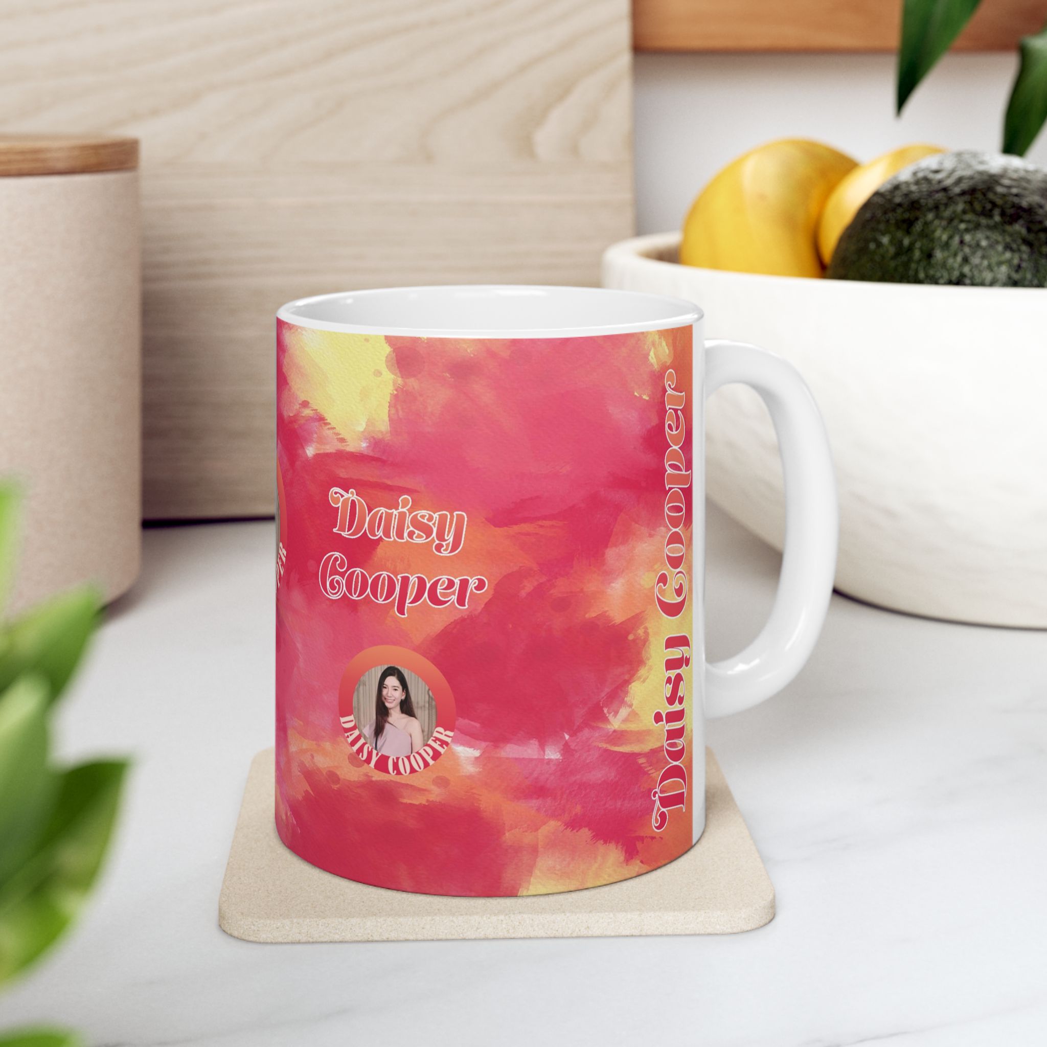 Watercolor Collection 31343 - Customizable Picture Pattern Ceramic Mug, (11oz, 15oz) - Görsel 5