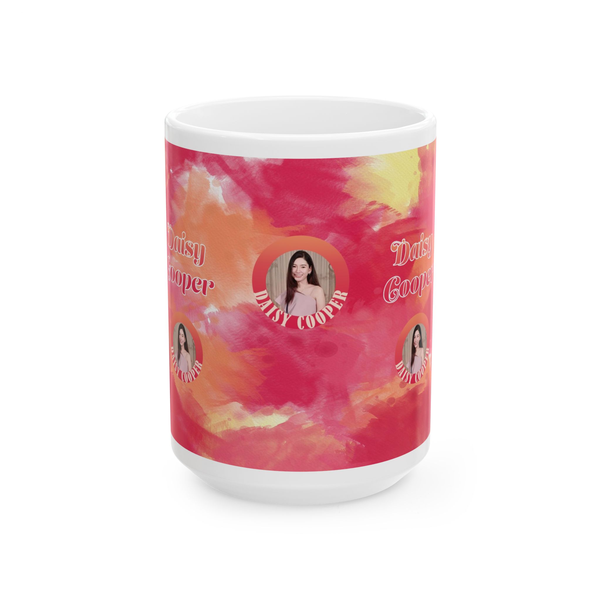 Watercolor Collection 31343 - Customizable Picture Pattern Ceramic Mug, (11oz, 15oz) - Görsel 7