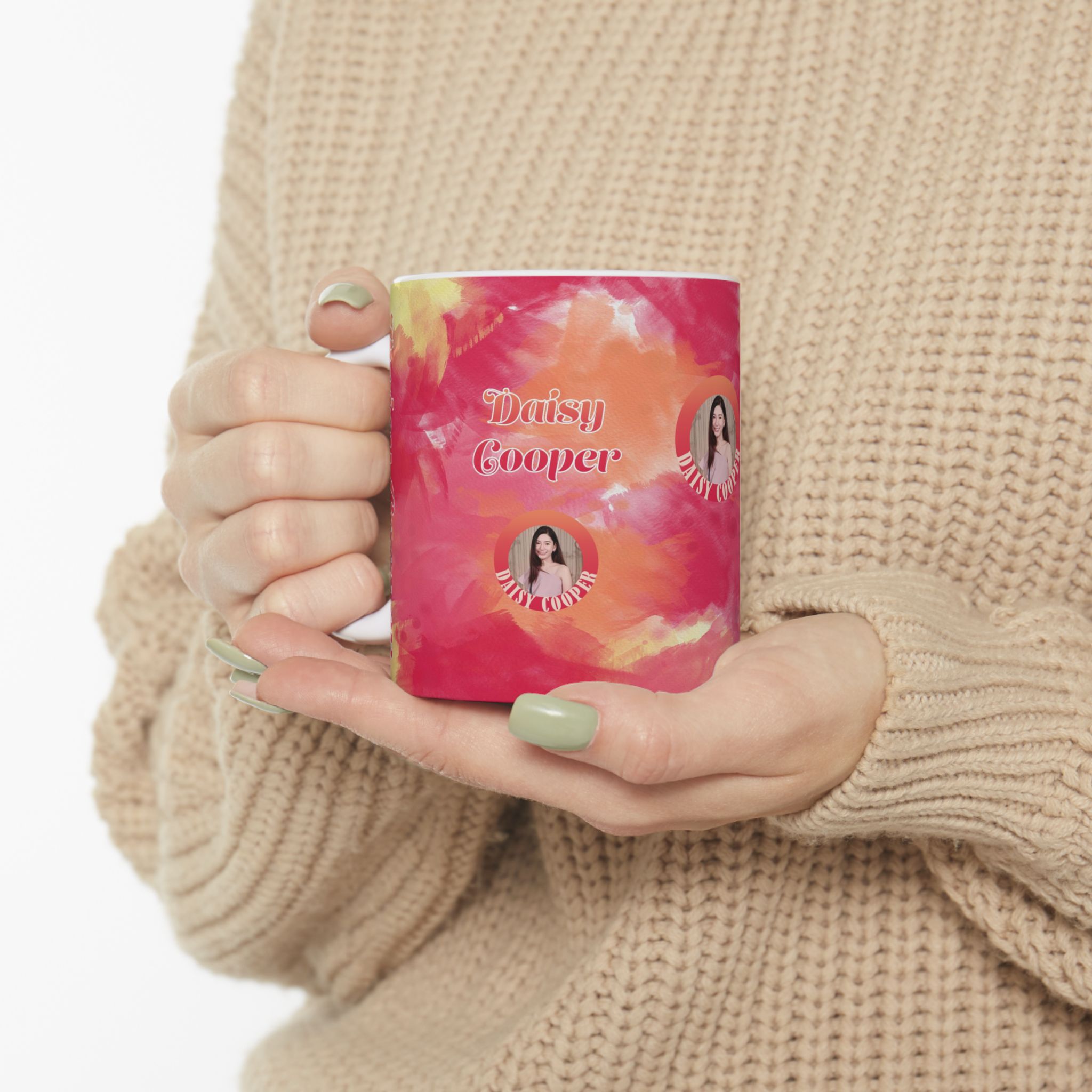 Watercolor Collection 31343 - Customizable Picture Pattern Ceramic Mug, (11oz, 15oz) - Görsel 6