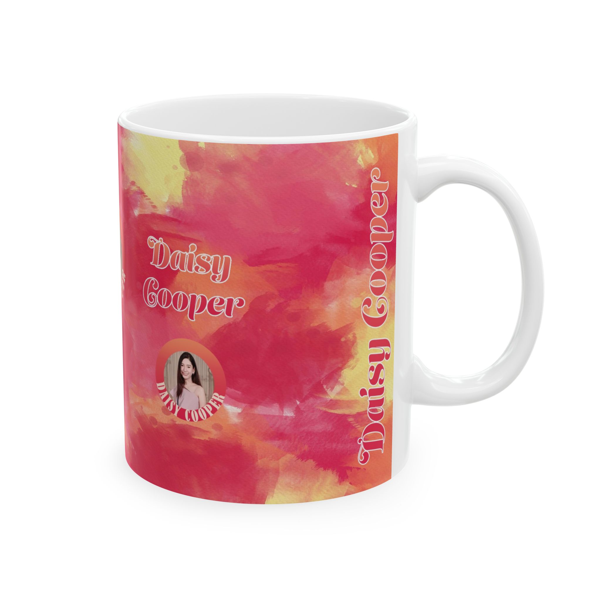 Watercolor Collection 31343 - Customizable Picture Pattern Ceramic Mug, (11oz, 15oz) - Görsel 4