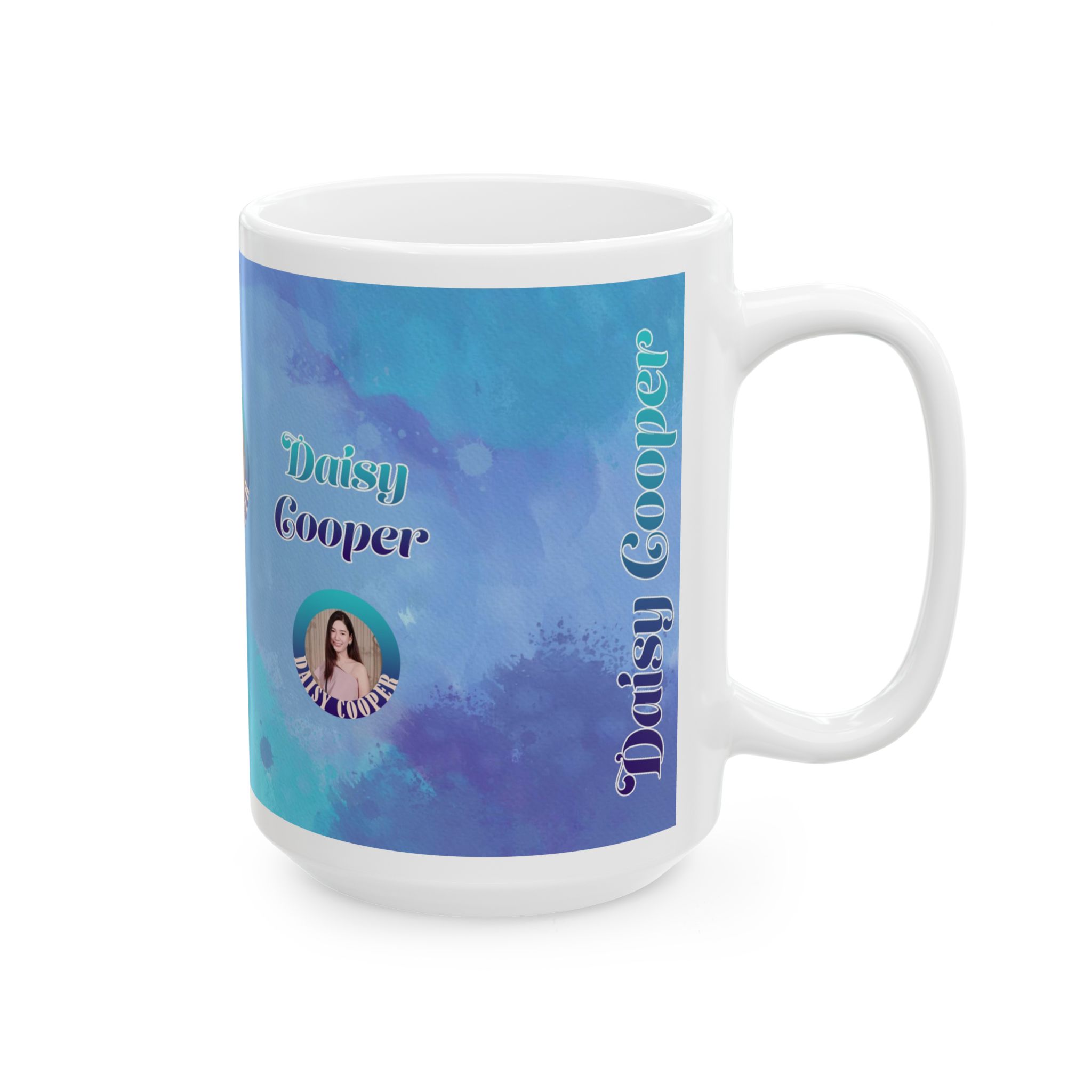 Watercolor Collection 22345 - Customizable Picture Pattern Ceramic Mug, (11oz, 15oz) - Görsel 9