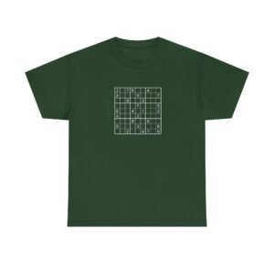 White Sudoku T-Shirt 01 - Unisex Heavy Cotton Tee - By Gildan 5000