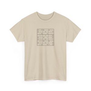 Black Sudoku T-Shirt 01 - Unisex Heavy Cotton Tee - By Gildan 5000