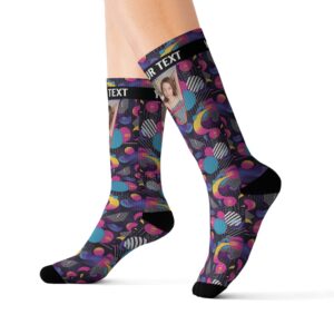 Custom Colorful Sublimation Socks S-M-L