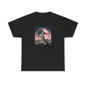 The Statue of Liberty - USA T-Shirt - Unisex Heavy Cotton Tee - By Gildan 5000
