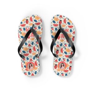 Summer Collection 007 - Flip Flops (S-M-L-XL) - Tropical Flip Flops with Summer Vibes, Perfect for Beach Days, Vacation, Pool Parties, and Floral Designs