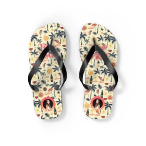 Summer Collection 005 - Flip Flops (S-M-L-XL) - Tropical Flip Flops with Summer Vibes, Perfect for Beach Days, Vacation, Pool Parties, and Floral Designs