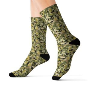 Camouflage Collection 028 - Personalized Sublimation Socks S-M-L - Stylish & Comfy for Everyday Wear