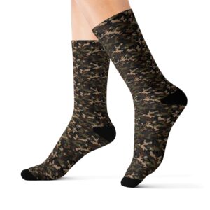 Camouflage Collection 048 - Personalized Sublimation Socks S-M-L - Stylish & Comfy for Everyday Wear