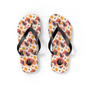 Summer Collection 001 - Flip Flops (S-M-L-XL) - Tropical Flip Flops with Summer Vibes, Perfect for Beach Days, Vacation, Pool Parties, and Floral Designs