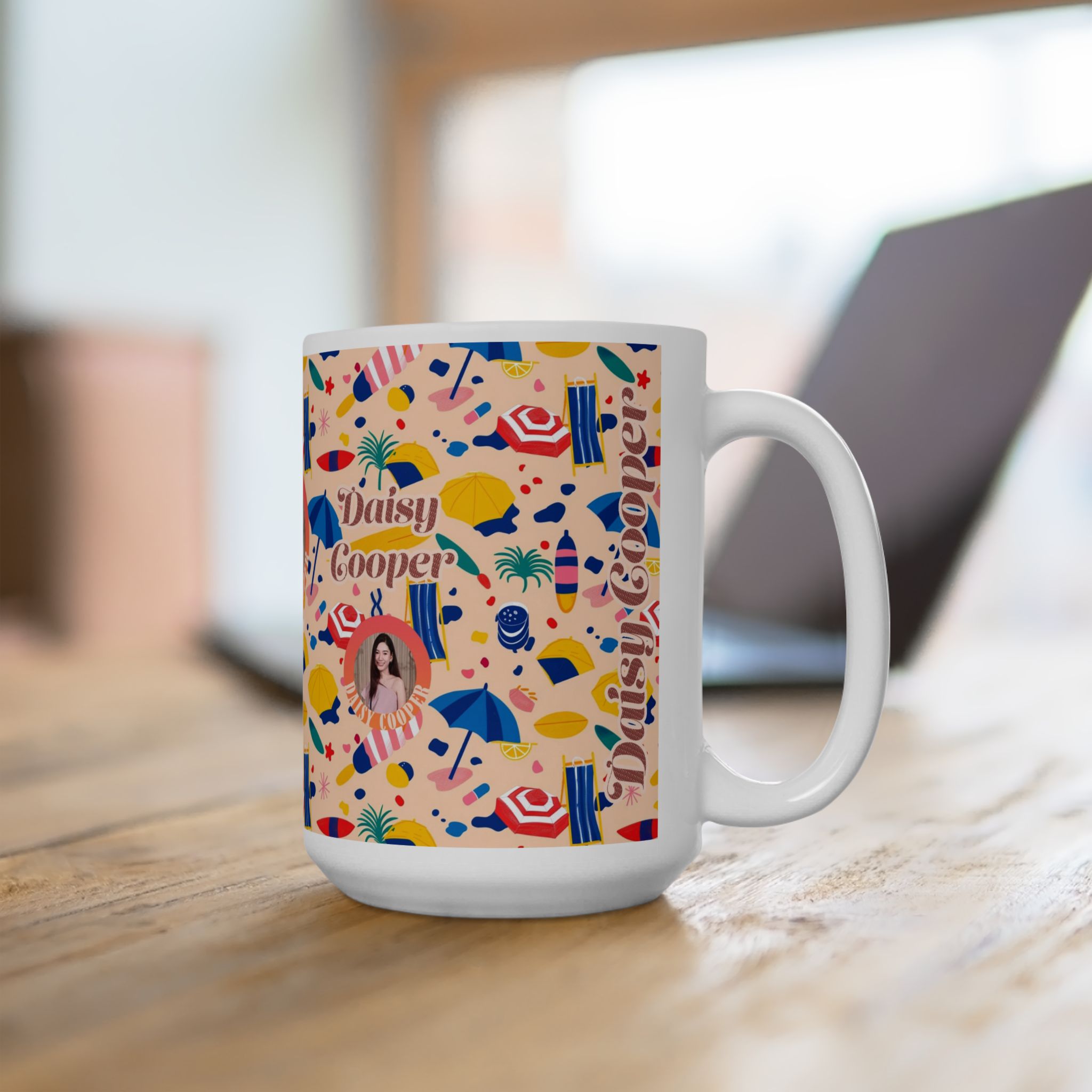 Summer Collection 041 - Customizable Picture Pattern Ceramic Mug, (11oz, 15oz) - Görsel 11