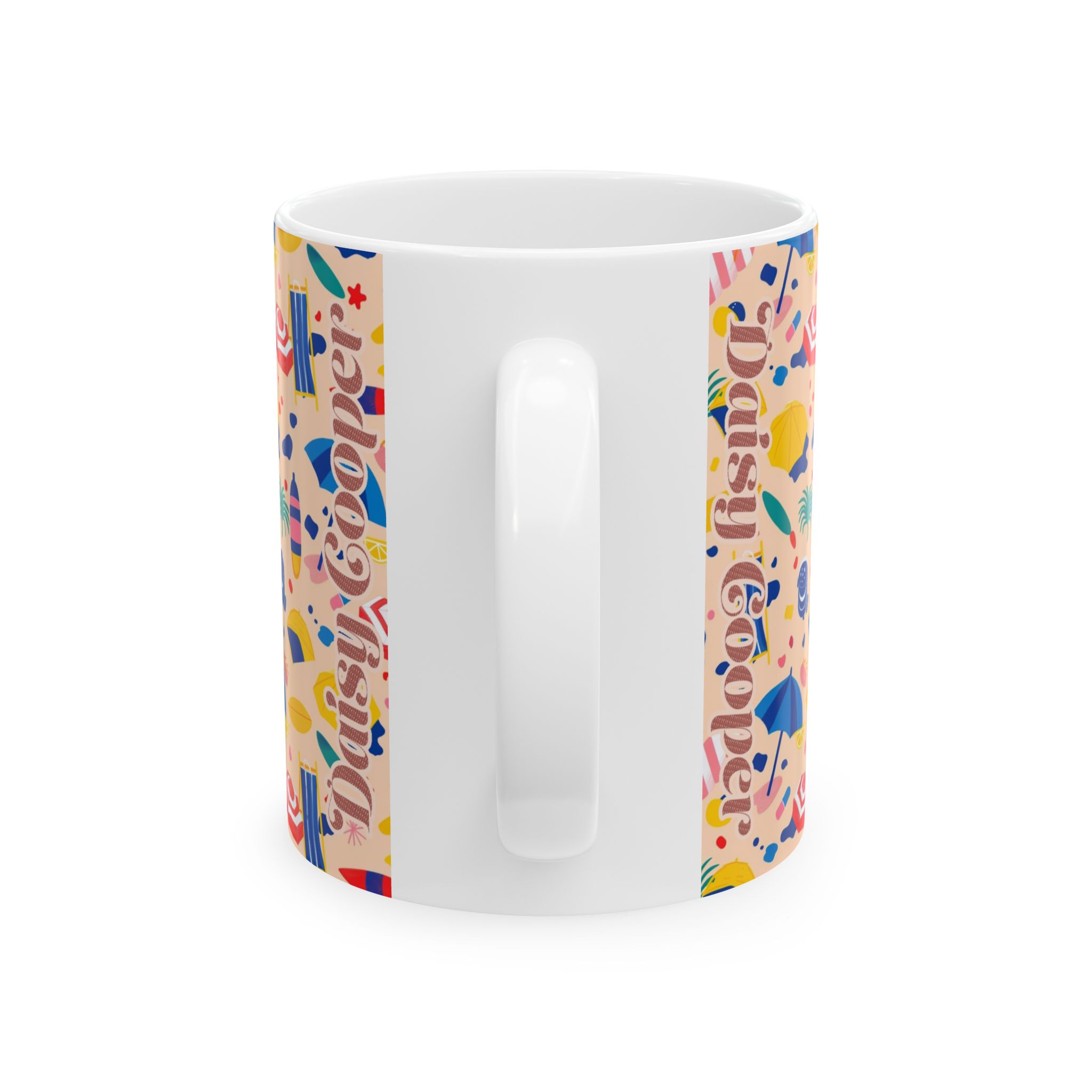 Summer Collection 041 - Customizable Picture Pattern Ceramic Mug, (11oz, 15oz) - Görsel 3