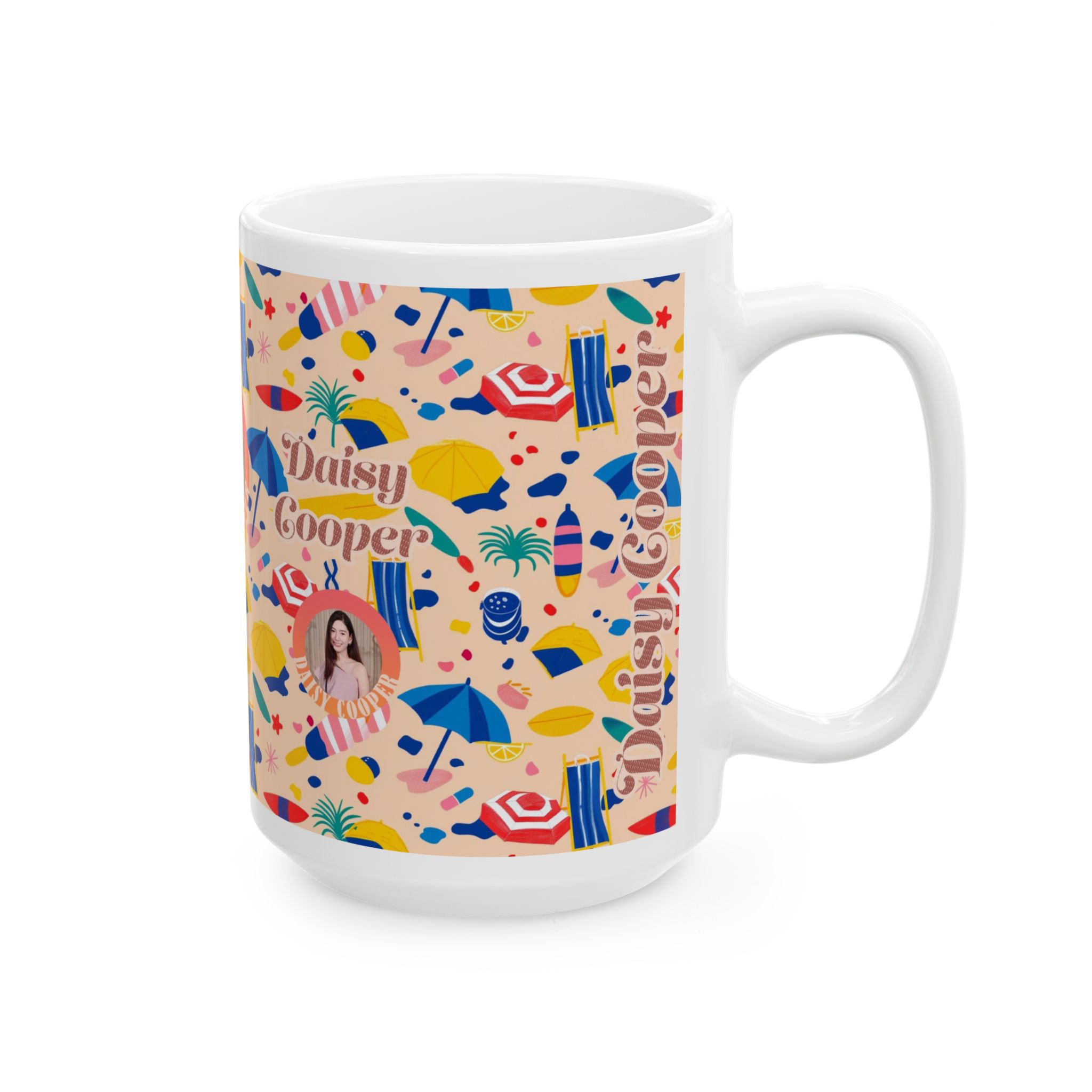 Summer Collection 041 - Customizable Picture Pattern Ceramic Mug, (11oz, 15oz) - Görsel 10