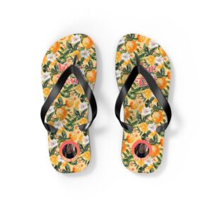 Summer Collection 006 - Flip Flops (S-M-L-XL) - Tropical Flip Flops with Summer Vibes, Perfect for Beach Days, Vacation, Pool Parties, and Floral Designs