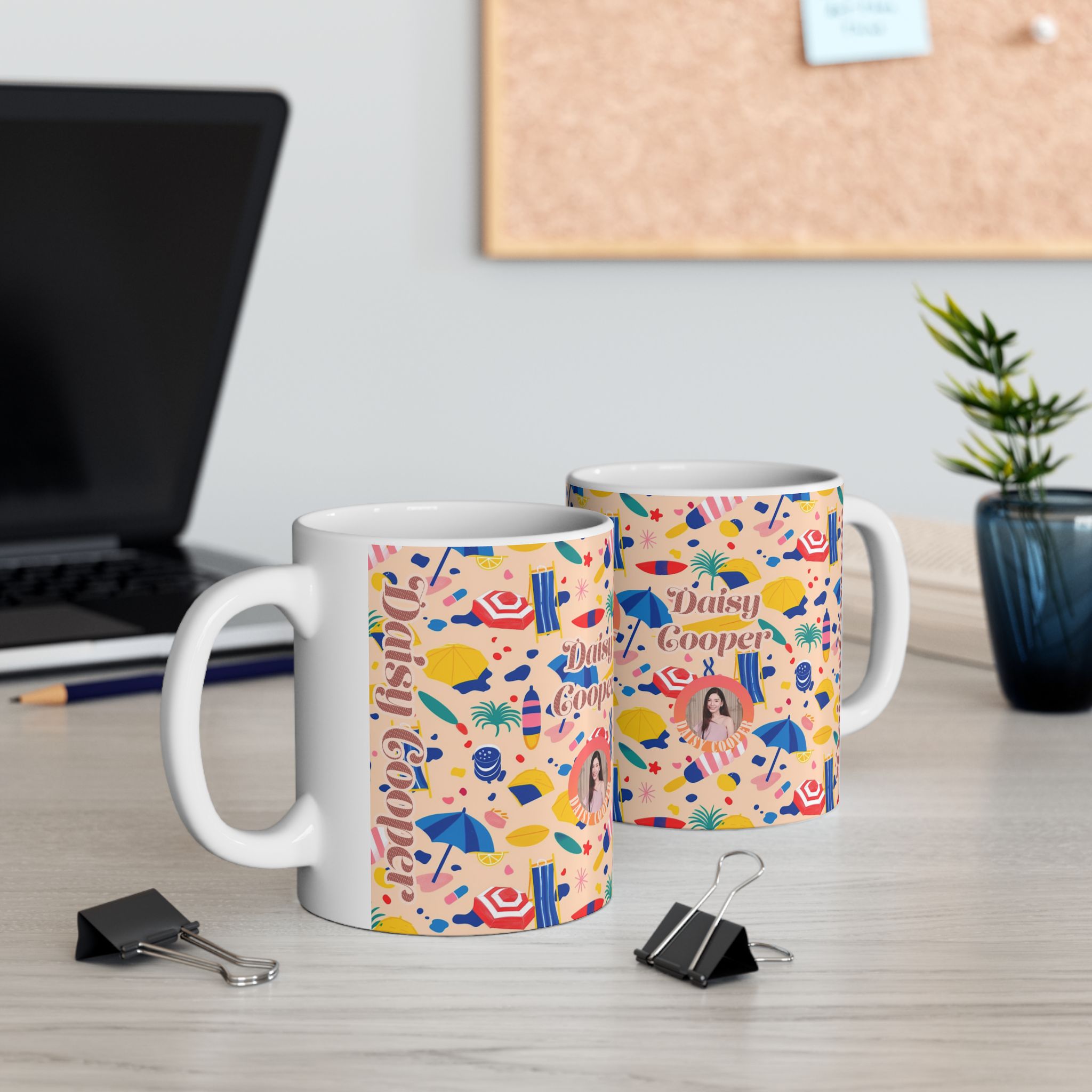 Summer Collection 041 - Customizable Picture Pattern Ceramic Mug, (11oz, 15oz) - Görsel 5