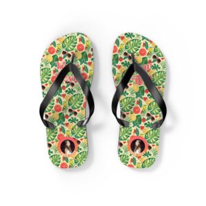 Summer Collection 009 - Flip Flops - Tropical Flip Flops with Summer Vibes, Perfect for Beach Days, Vacation, Pool Parties, and Floral Designs