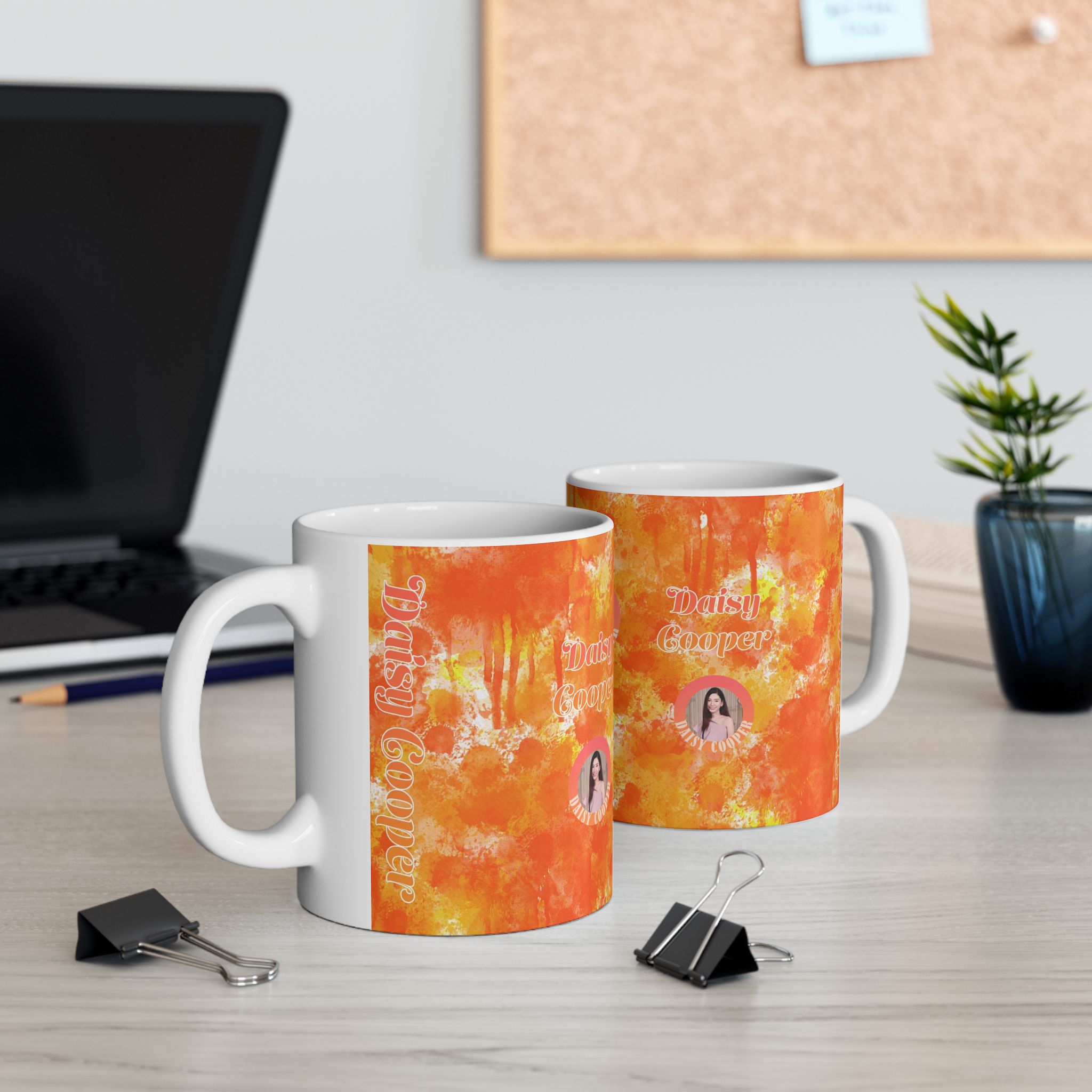 Watercolor Collection 13966 - Customizable Picture Pattern Ceramic Mug, (11oz, 15oz) - Görsel 5