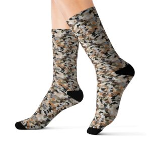 Camouflage Collection 032 - Personalized Sublimation Socks S-M-L - Stylish & Comfy for Everyday Wear