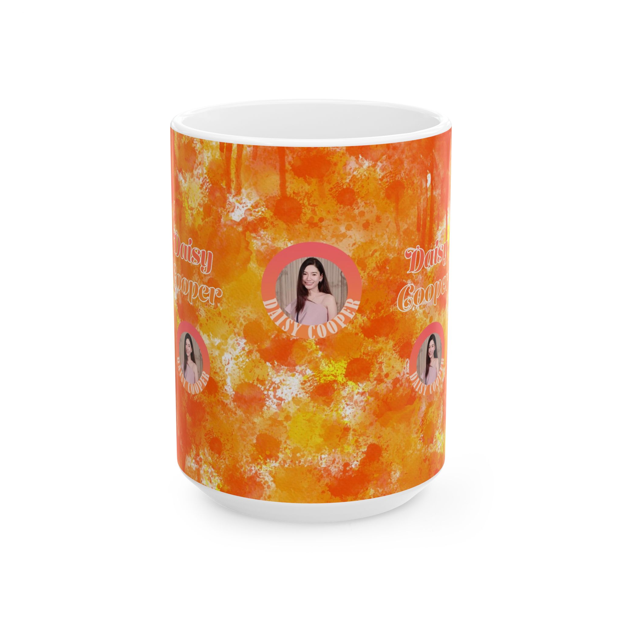 Watercolor Collection 13966 - Customizable Picture Pattern Ceramic Mug, (11oz, 15oz) - Görsel 8