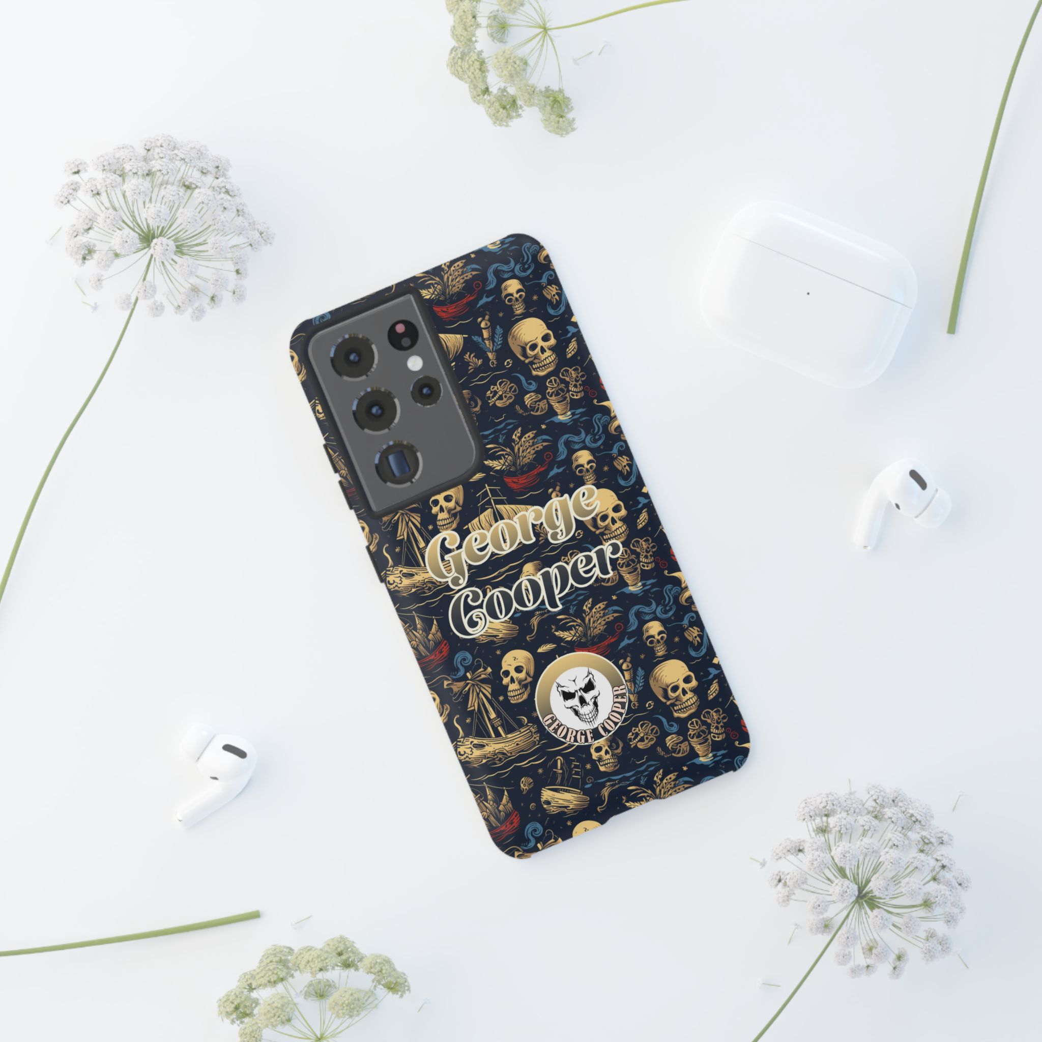 Pirate Collection 002 - Customizable Picture Pattern Tough Cases - iPhone - Samsung Galaxy - Google Pixel - Pirate-Themed Phone Case with Skull and Crossbones Design - Görsel 21