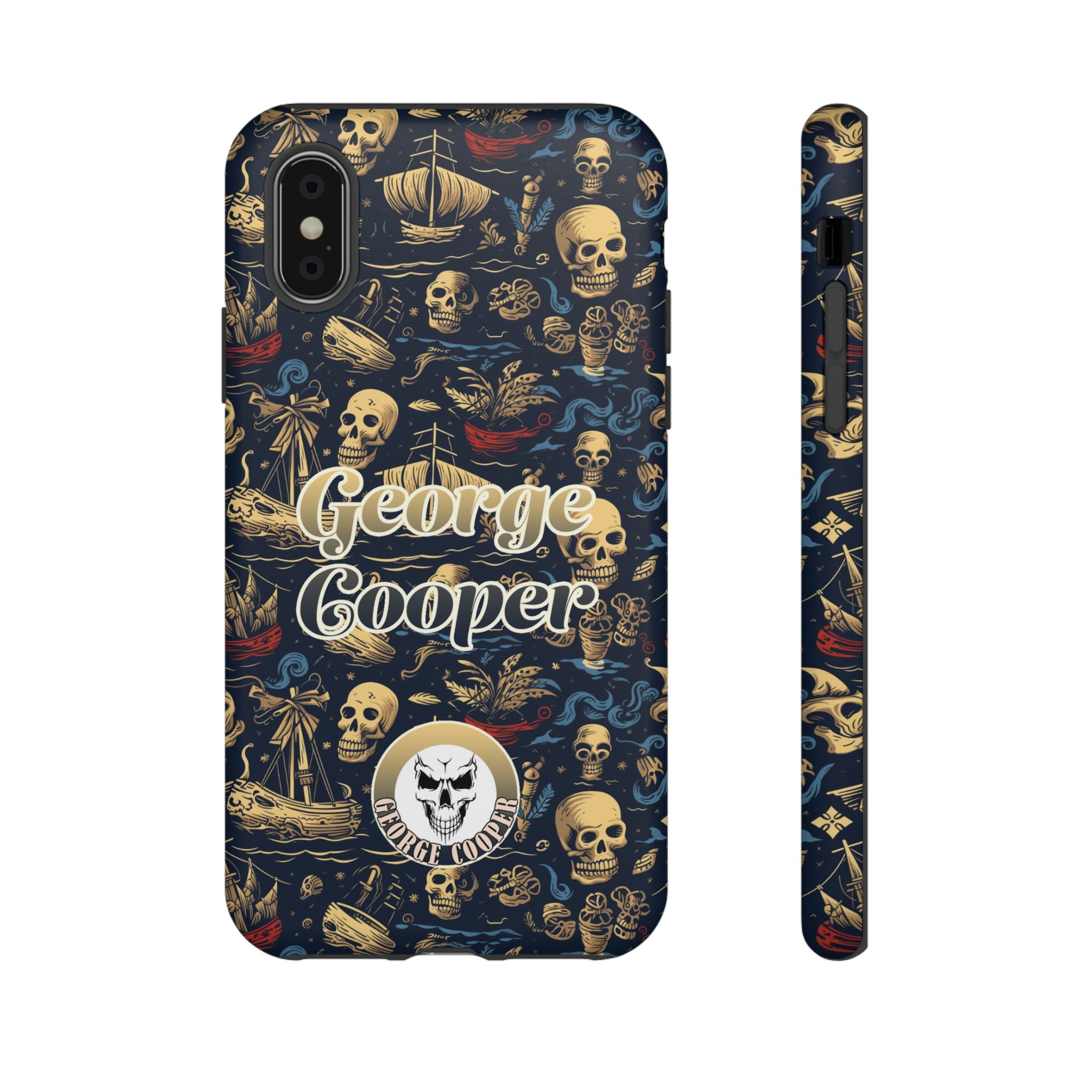 Pirate Collection 002 - Customizable Picture Pattern Tough Cases - iPhone - Samsung Galaxy - Google Pixel - Pirate-Themed Phone Case with Skull and Crossbones Design - Görsel 5