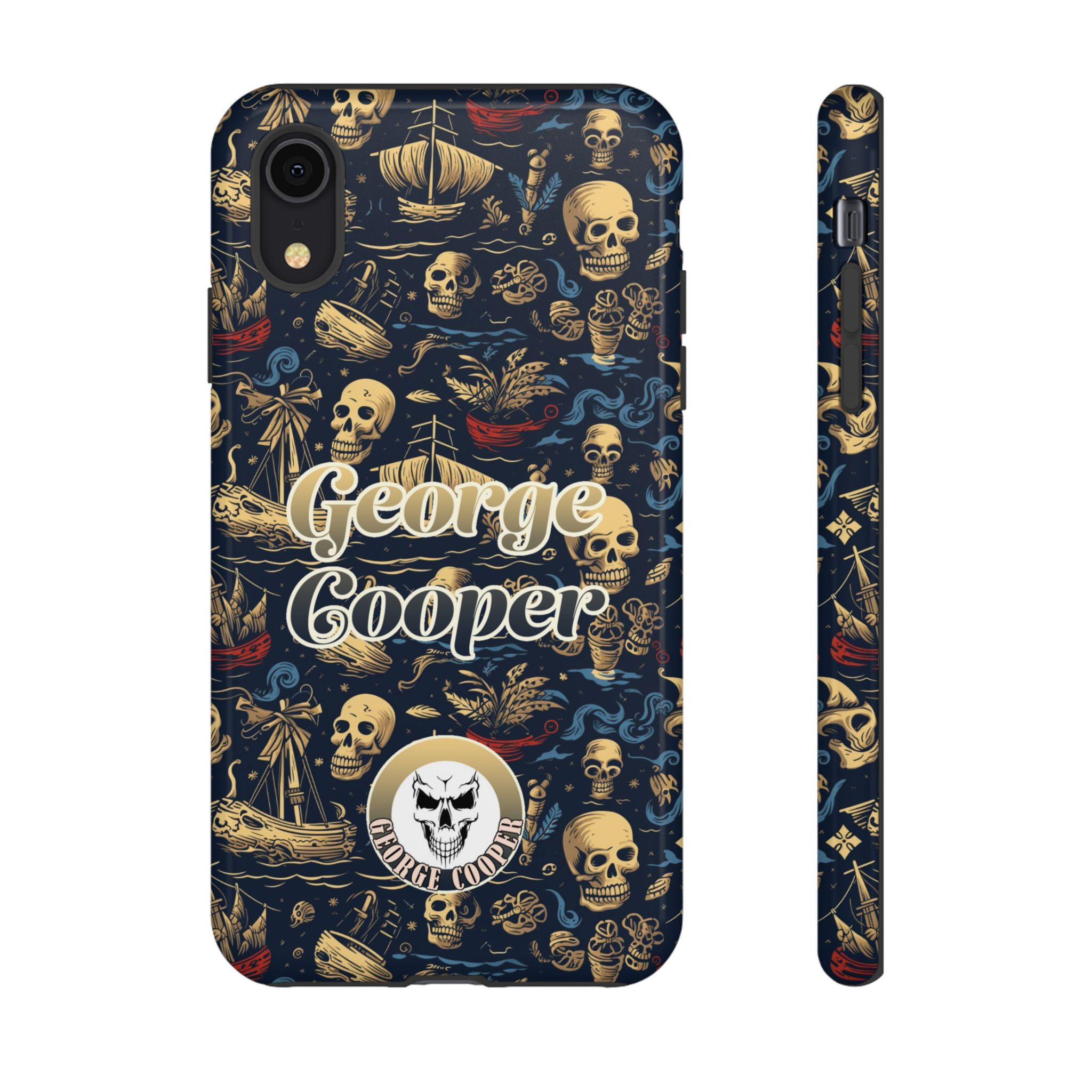 Pirate Collection 002 - Customizable Picture Pattern Tough Cases - iPhone - Samsung Galaxy - Google Pixel - Pirate-Themed Phone Case with Skull and Crossbones Design - Görsel 6