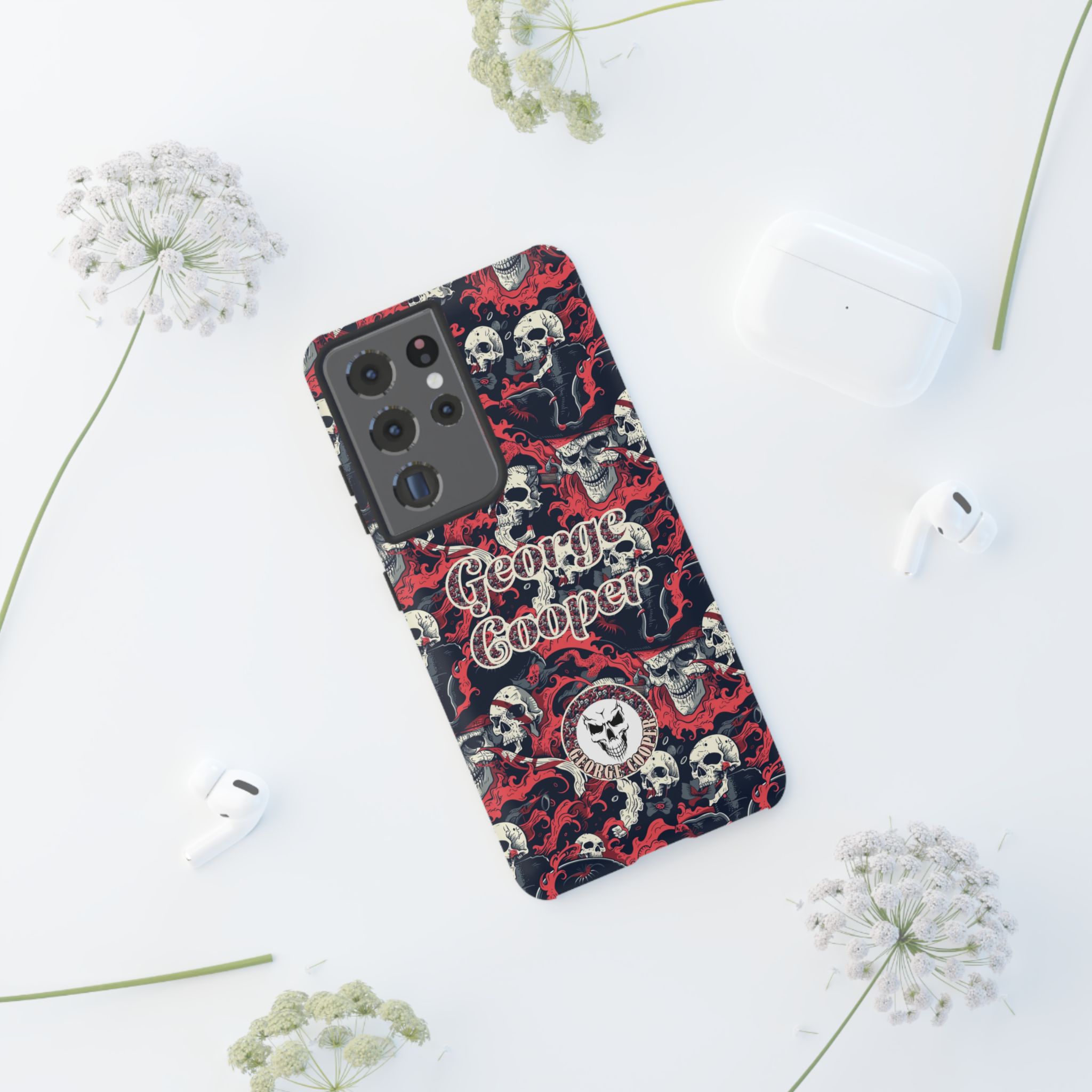 Pirate Collection 001 - Customizable Picture Pattern Tough Cases - iPhone - Samsung Galaxy - Google Pixel - Pirate-Themed Phone Case with Skull and Crossbones Design - Görsel 17