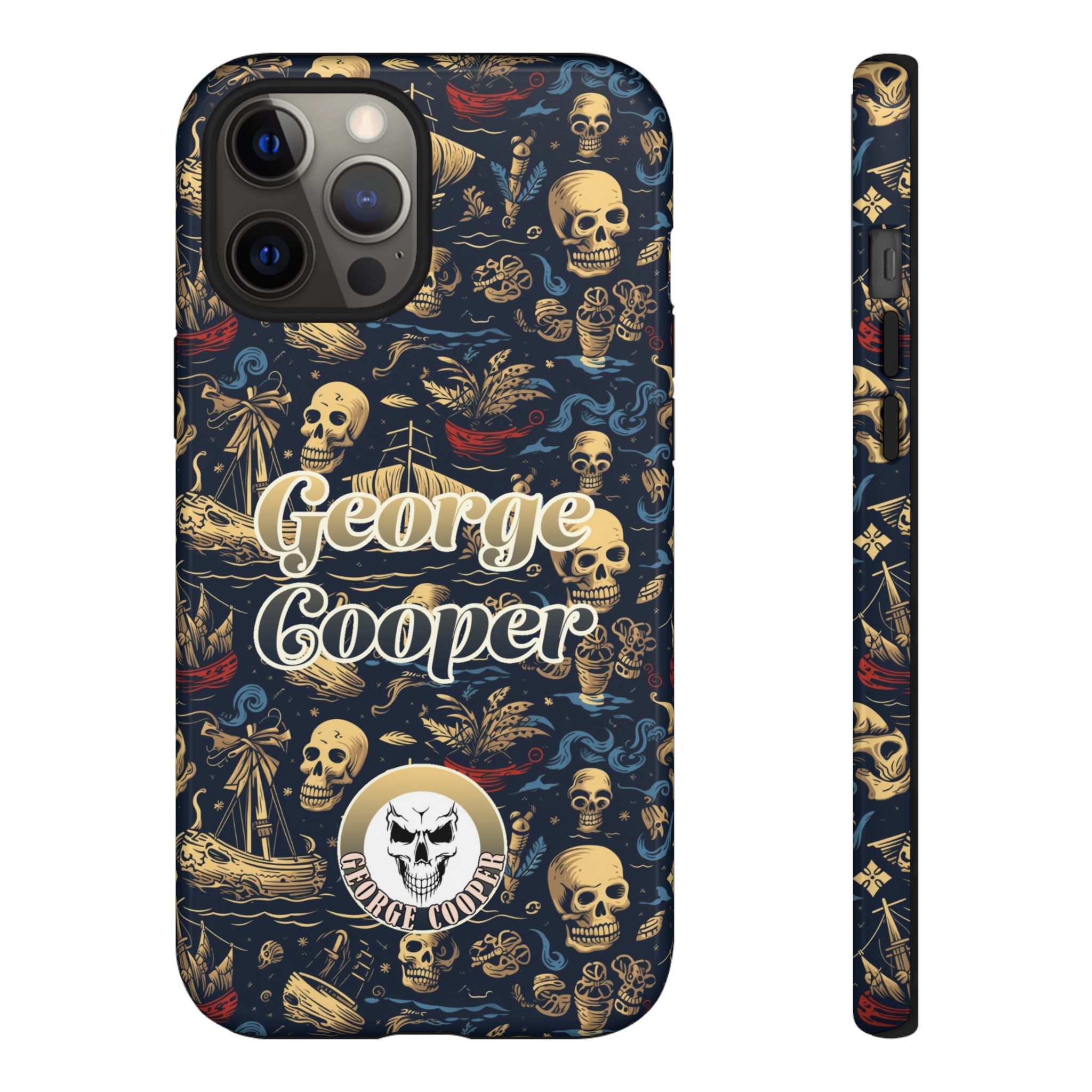 Pirate Collection 002 - Customizable Picture Pattern Tough Cases - iPhone - Samsung Galaxy - Google Pixel - Pirate-Themed Phone Case with Skull and Crossbones Design - Görsel 14