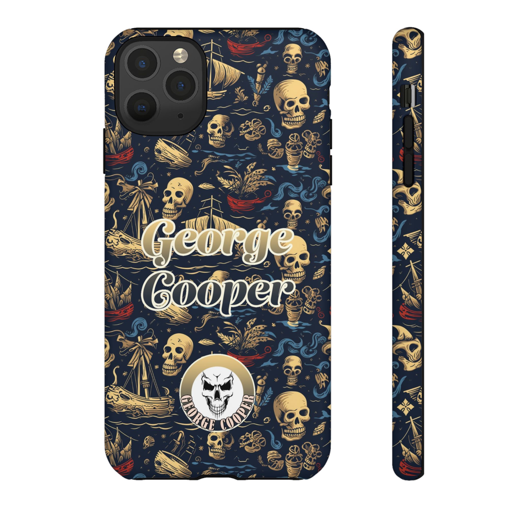 Pirate Collection 002 - Customizable Picture Pattern Tough Cases - iPhone - Samsung Galaxy - Google Pixel - Pirate-Themed Phone Case with Skull and Crossbones Design - Görsel 11