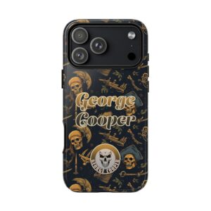 Pirate Collection 004 - Customizable Picture Pattern Tough Cases - iPhone - Samsung Galaxy - Google Pixel - Pirate-Themed Phone Case with Skull and Crossbones Design