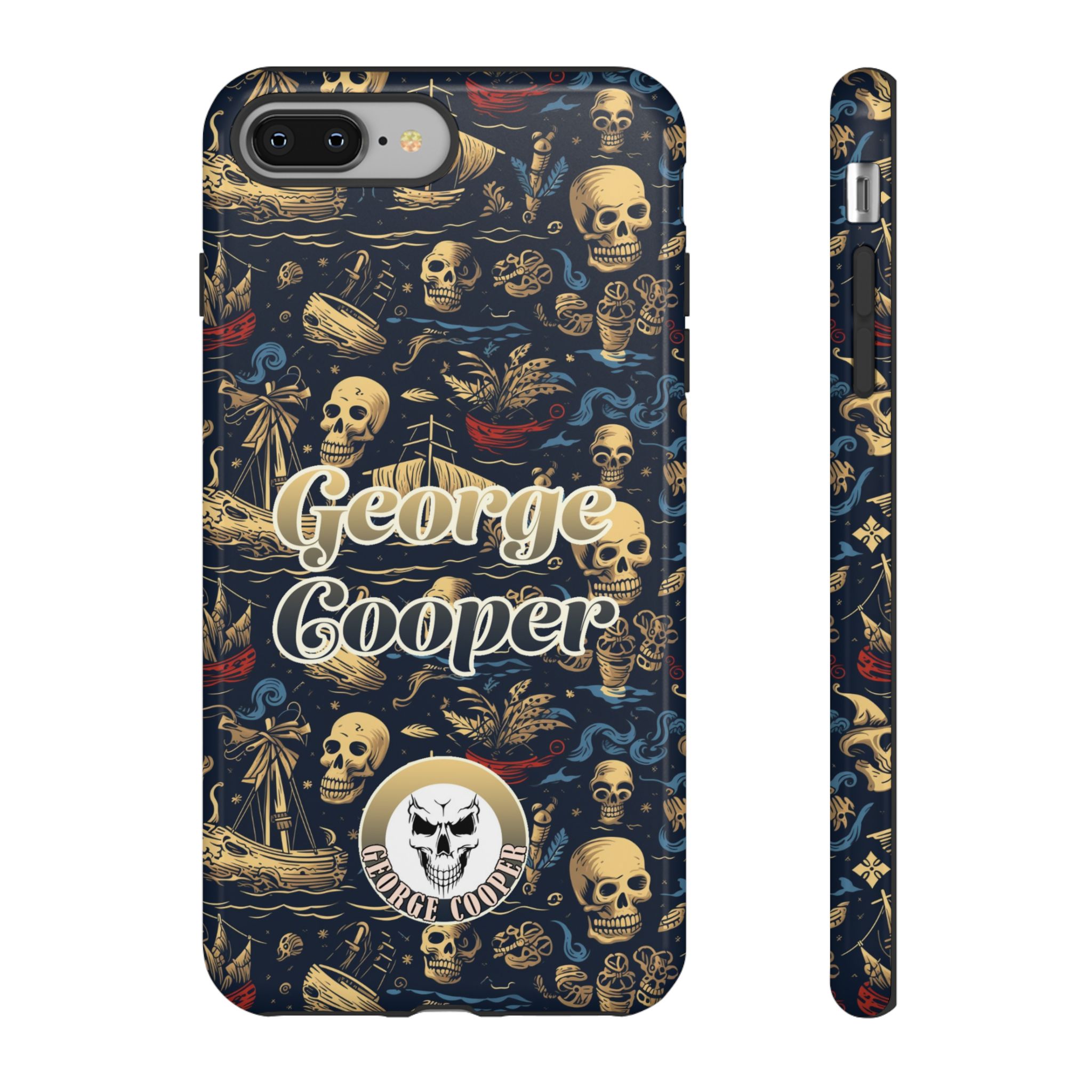 Pirate Collection 002 - Customizable Picture Pattern Tough Cases - iPhone - Samsung Galaxy - Google Pixel - Pirate-Themed Phone Case with Skull and Crossbones Design - Görsel 2