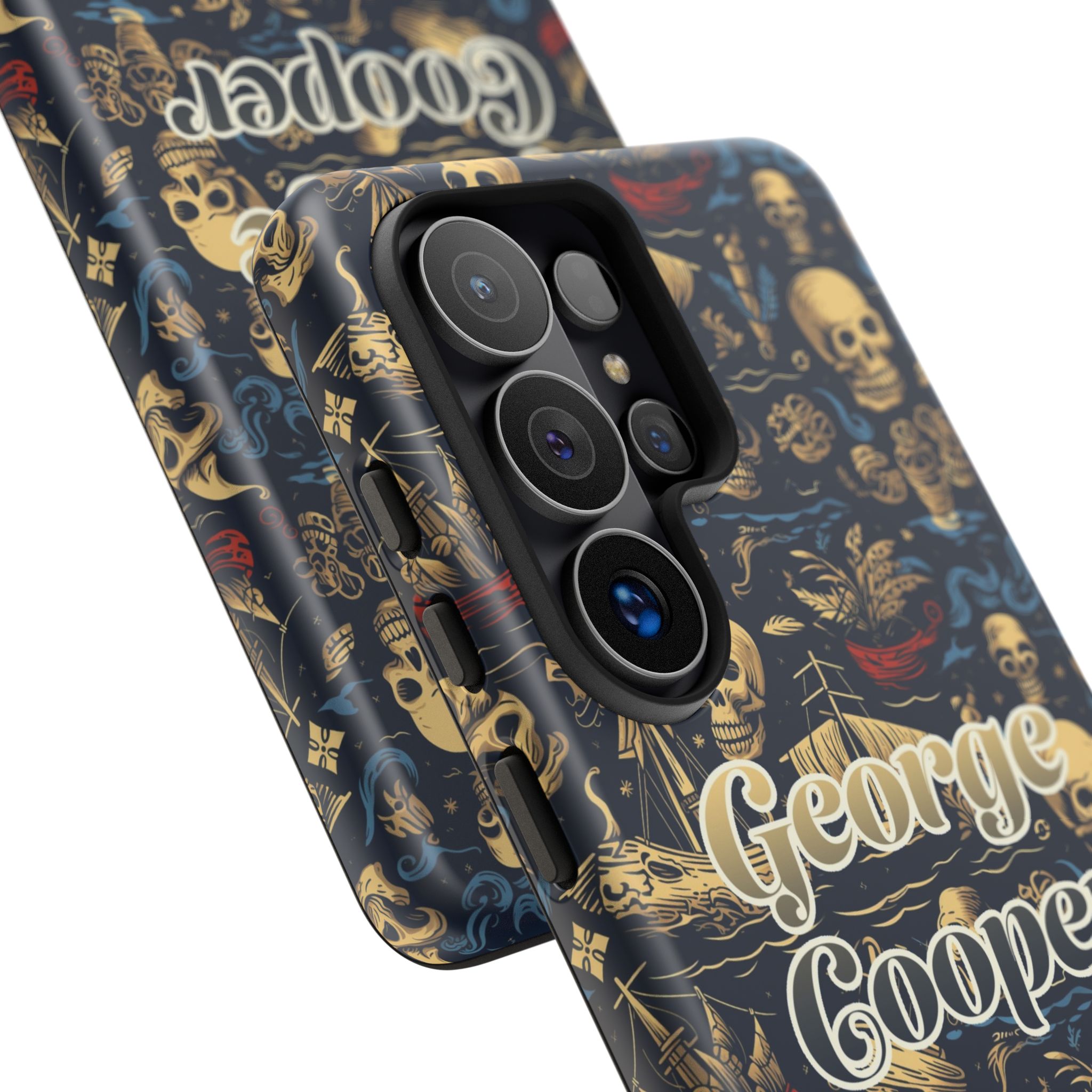 Pirate Collection 002 - Customizable Picture Pattern Tough Cases - iPhone - Samsung Galaxy - Google Pixel - Pirate-Themed Phone Case with Skull and Crossbones Design - Görsel 58