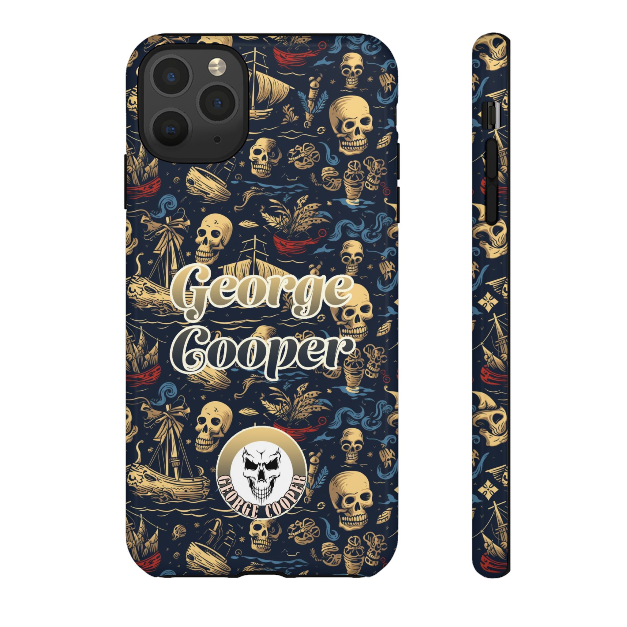 Pirate Collection 002 - Customizable Picture Pattern Tough Cases - iPhone - Samsung Galaxy - Google Pixel - Pirate-Themed Phone Case with Skull and Crossbones Design - Görsel 10
