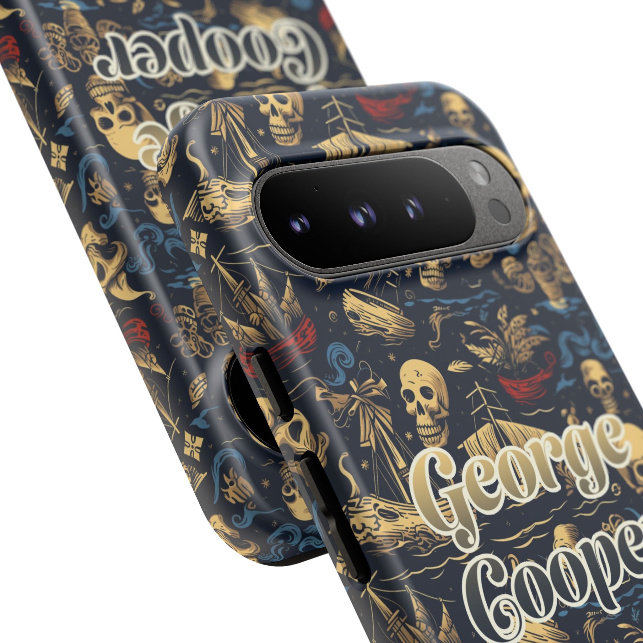 Pirate Collection 002 - Customizable Picture Pattern Tough Cases - iPhone - Samsung Galaxy - Google Pixel - Pirate-Themed Phone Case with Skull and Crossbones Design - Görsel 51