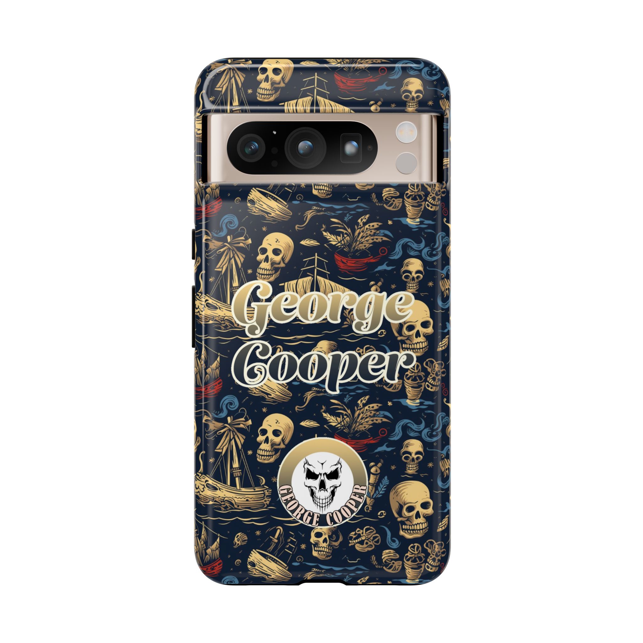 Pirate Collection 002 - Customizable Picture Pattern Tough Cases - iPhone - Samsung Galaxy - Google Pixel - Pirate-Themed Phone Case with Skull and Crossbones Design - Görsel 43