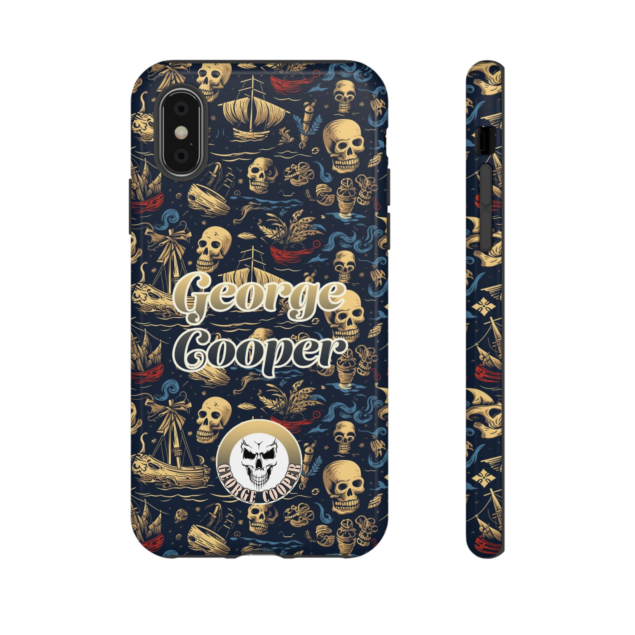 Pirate Collection 002 - Customizable Picture Pattern Tough Cases - iPhone - Samsung Galaxy - Google Pixel - Pirate-Themed Phone Case with Skull and Crossbones Design - Görsel 4