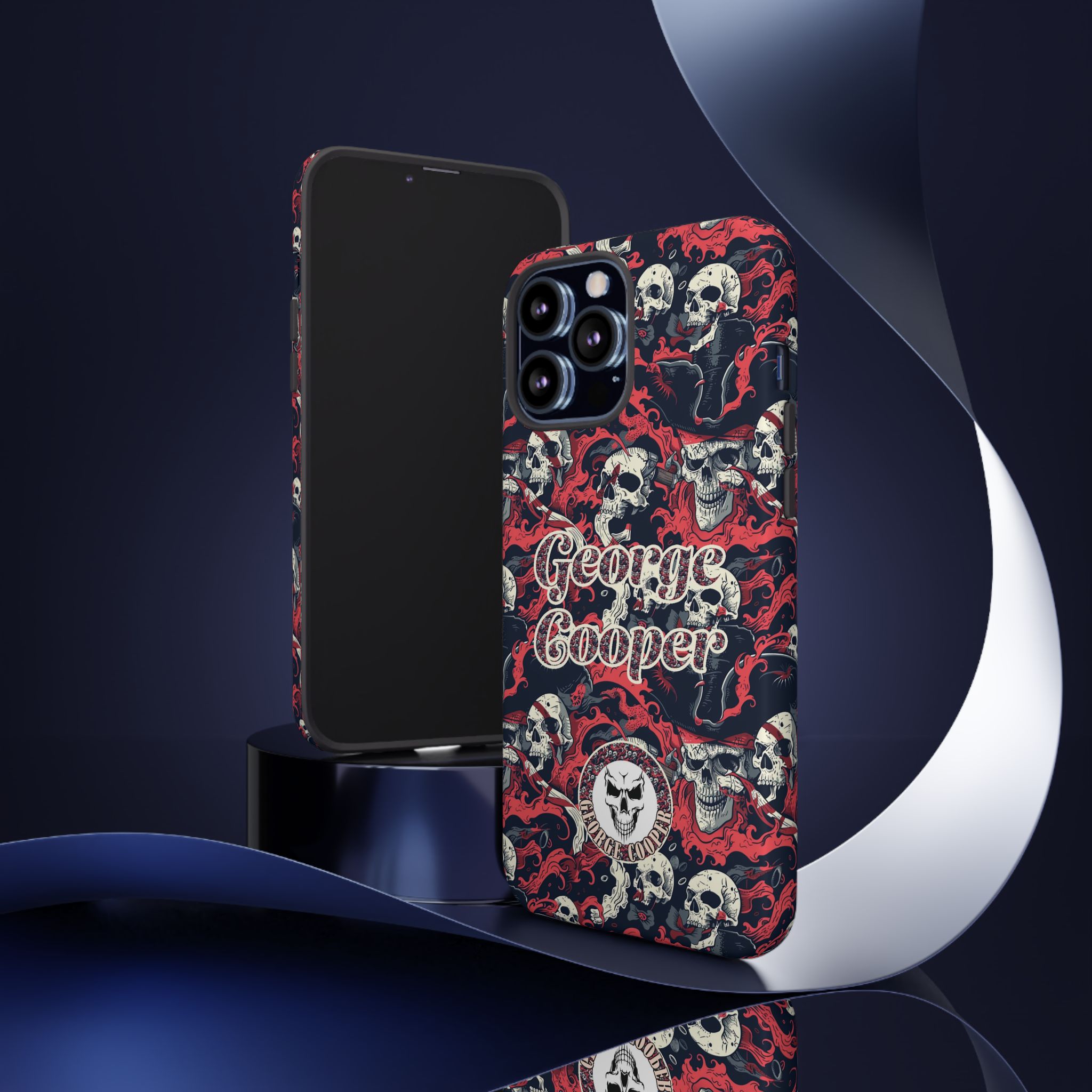 Pirate Collection 001 - Customizable Picture Pattern Tough Cases - iPhone - Samsung Galaxy - Google Pixel - Pirate-Themed Phone Case with Skull and Crossbones Design - Görsel 14