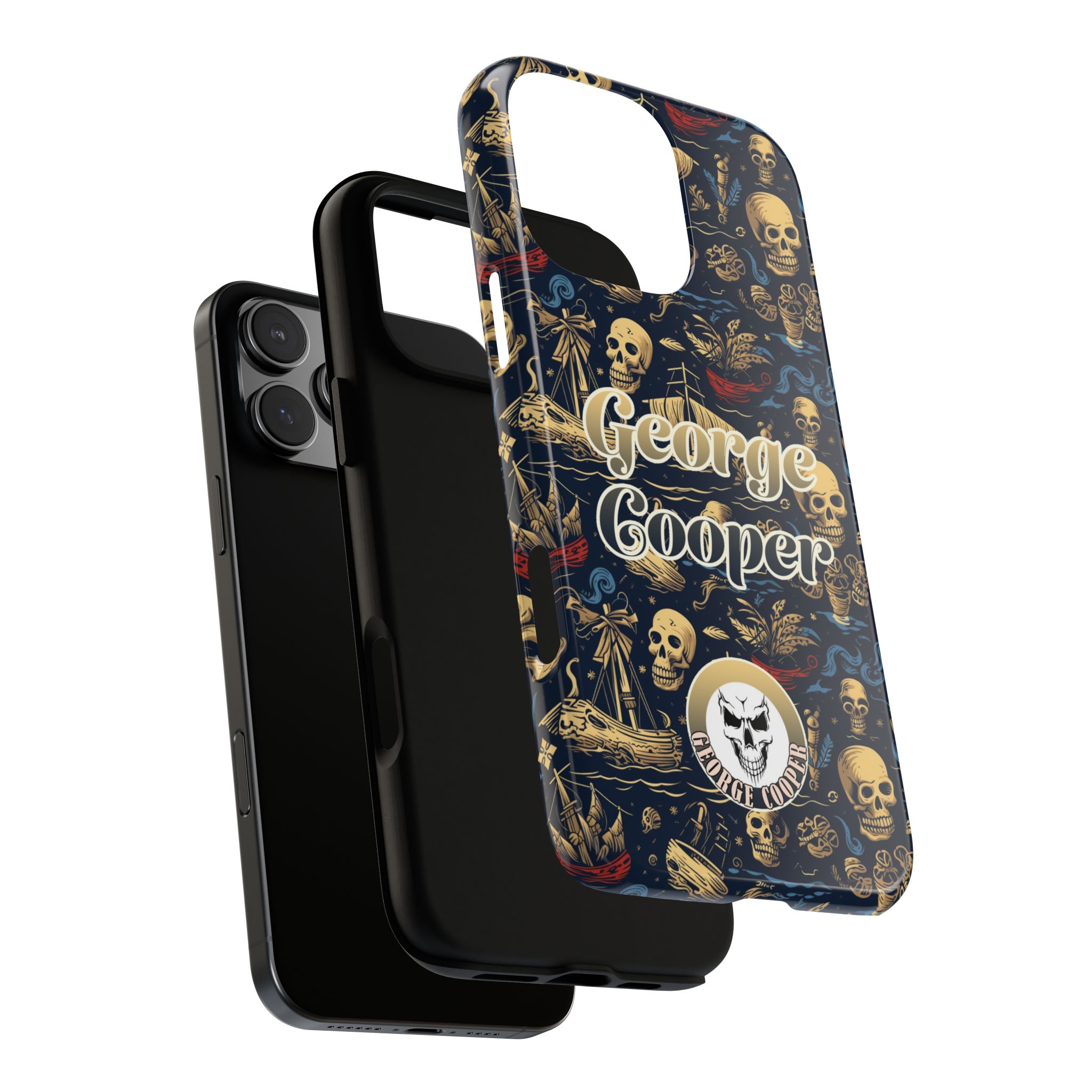 Pirate Collection 002 - Customizable Picture Pattern Tough Cases - iPhone - Samsung Galaxy - Google Pixel - Pirate-Themed Phone Case with Skull and Crossbones Design - Görsel 47