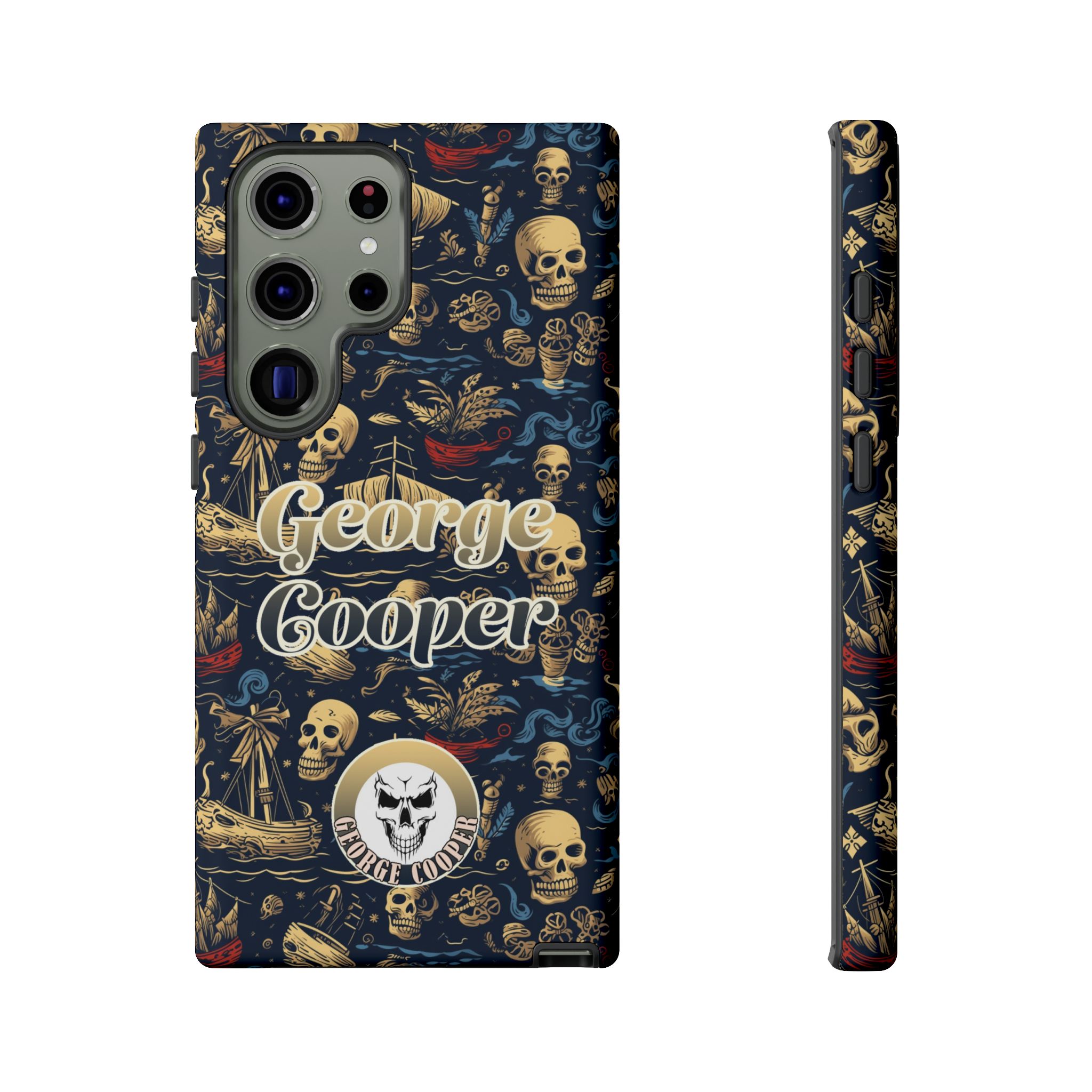 Pirate Collection 002 - Customizable Picture Pattern Tough Cases - iPhone - Samsung Galaxy - Google Pixel - Pirate-Themed Phone Case with Skull and Crossbones Design - Görsel 29
