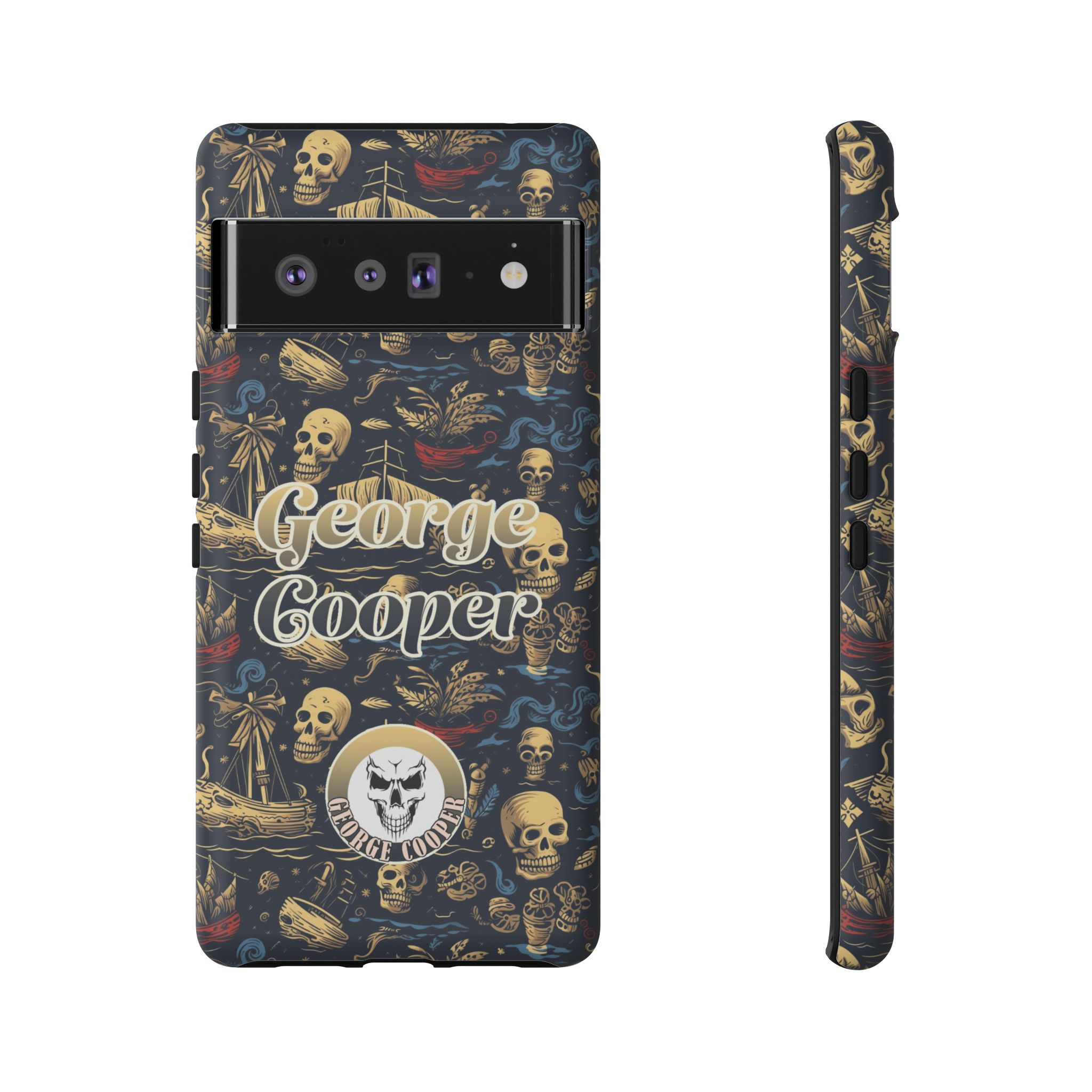 Pirate Collection 002 - Customizable Picture Pattern Tough Cases - iPhone - Samsung Galaxy - Google Pixel - Pirate-Themed Phone Case with Skull and Crossbones Design - Görsel 36