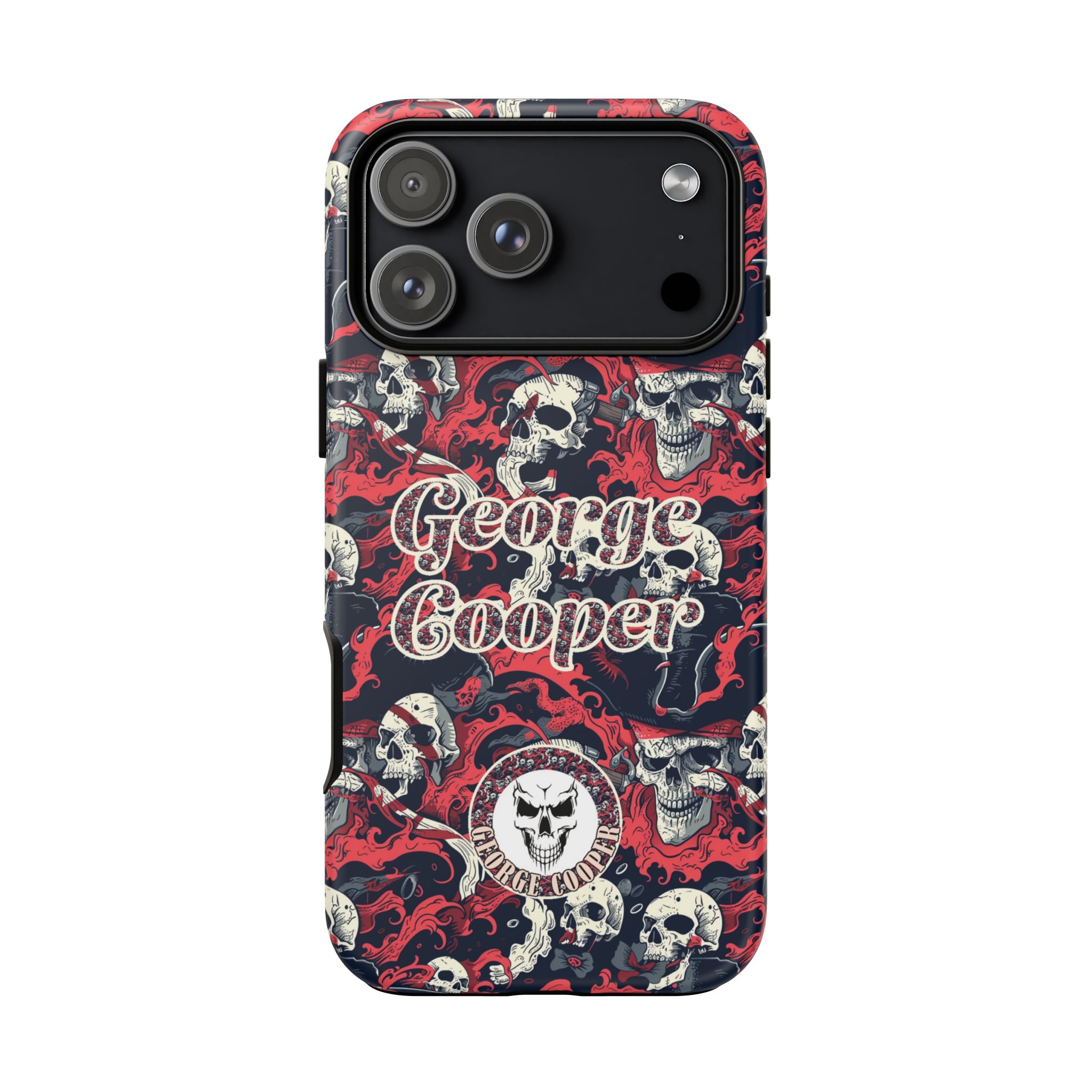 Pirate Collection 001 - Customizable Picture Pattern Tough Cases - iPhone - Samsung Galaxy - Google Pixel - Pirate-Themed Phone Case with Skull and Crossbones Design