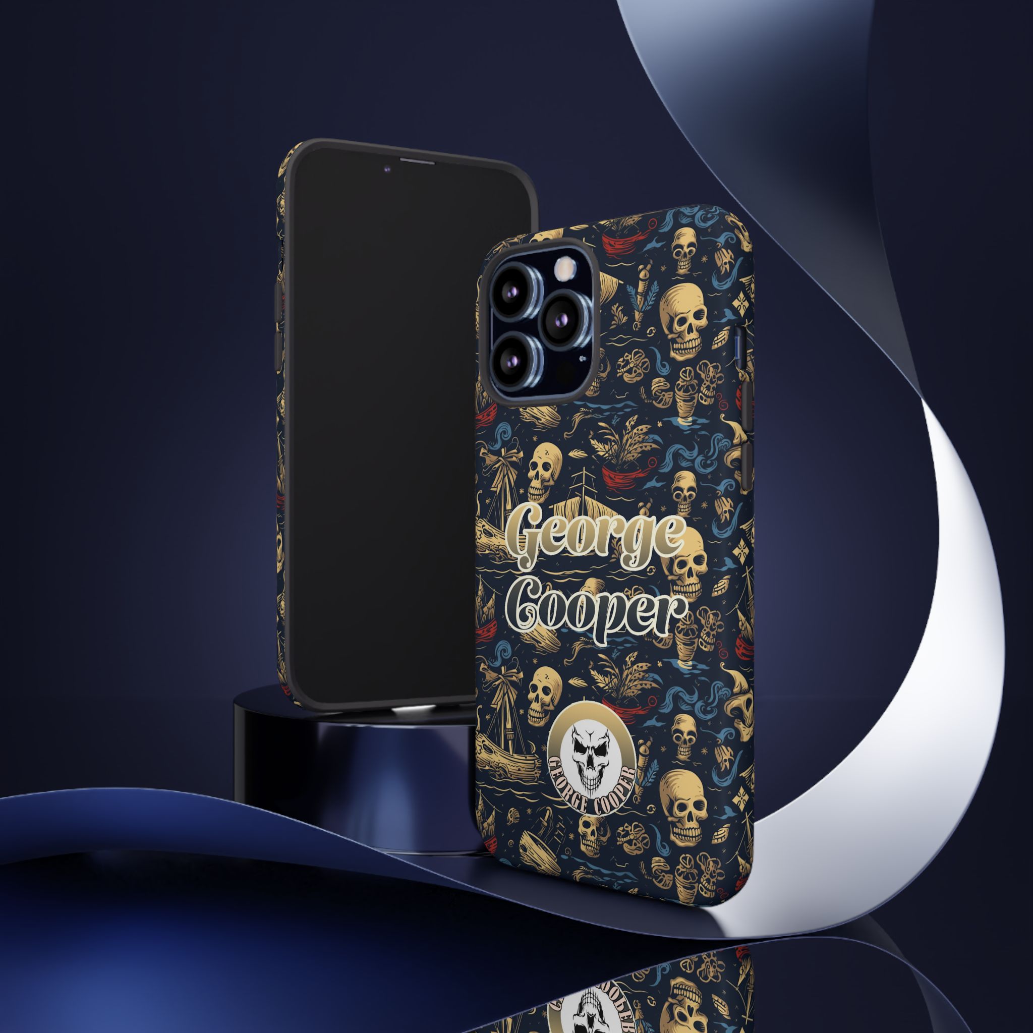 Pirate Collection 002 - Customizable Picture Pattern Tough Cases - iPhone - Samsung Galaxy - Google Pixel - Pirate-Themed Phone Case with Skull and Crossbones Design - Görsel 18