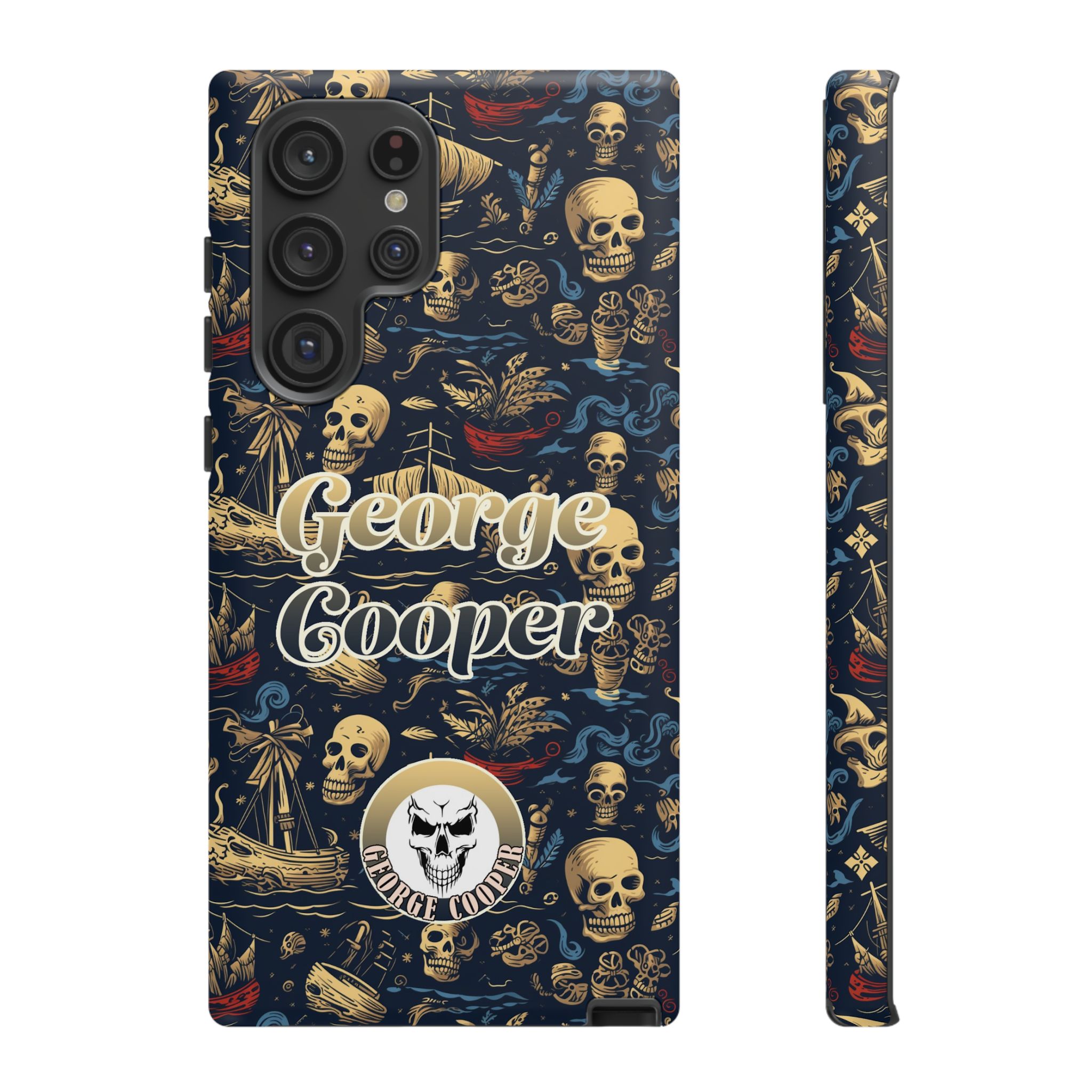 Pirate Collection 002 - Customizable Picture Pattern Tough Cases - iPhone - Samsung Galaxy - Google Pixel - Pirate-Themed Phone Case with Skull and Crossbones Design - Görsel 24