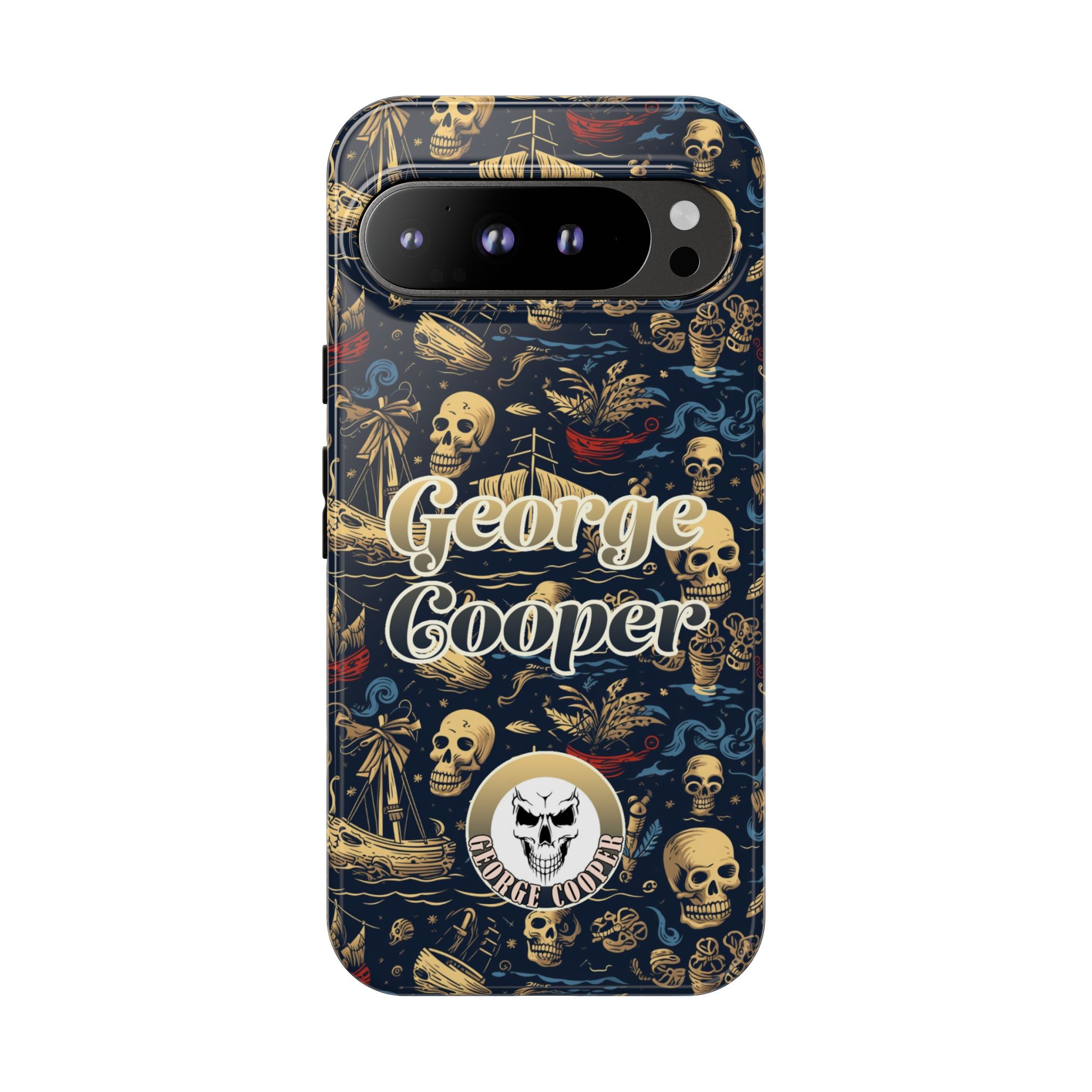 Pirate Collection 002 - Customizable Picture Pattern Tough Cases - iPhone - Samsung Galaxy - Google Pixel - Pirate-Themed Phone Case with Skull and Crossbones Design - Görsel 49