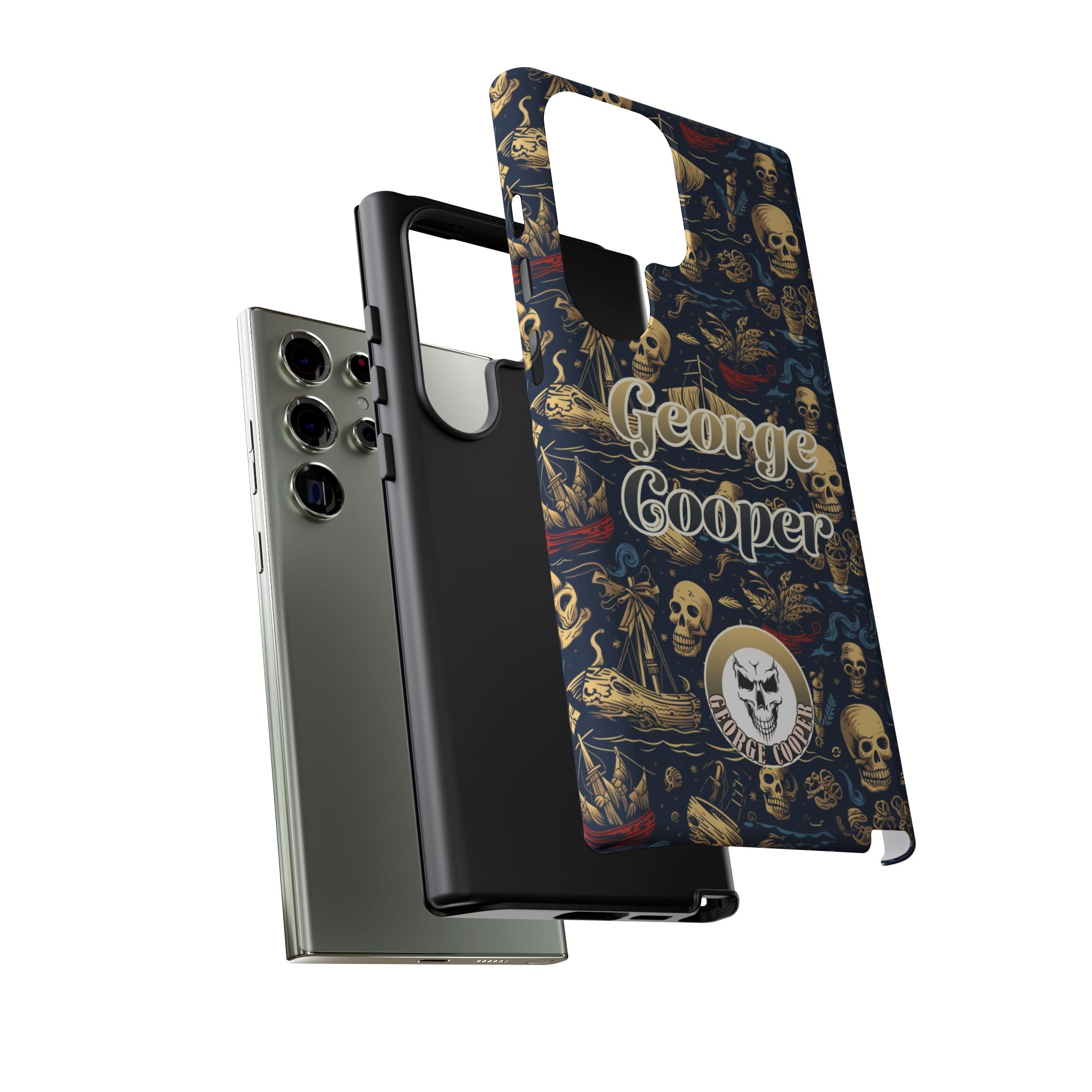 Pirate Collection 002 - Customizable Picture Pattern Tough Cases - iPhone - Samsung Galaxy - Google Pixel - Pirate-Themed Phone Case with Skull and Crossbones Design - Görsel 30