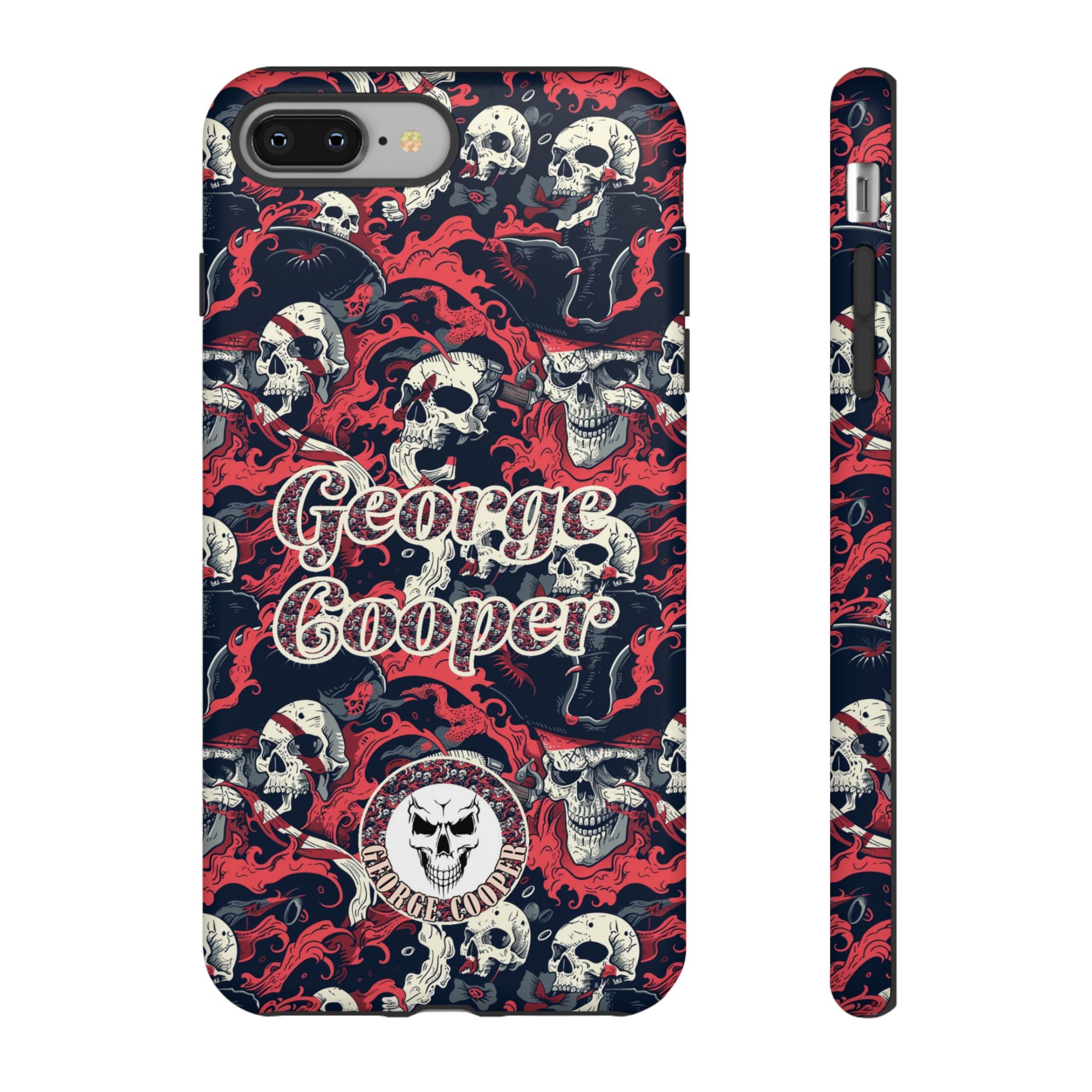 Pirate Collection 001 - Customizable Picture Pattern Tough Cases - iPhone - Samsung Galaxy - Google Pixel - Pirate-Themed Phone Case with Skull and Crossbones Design - Görsel 3